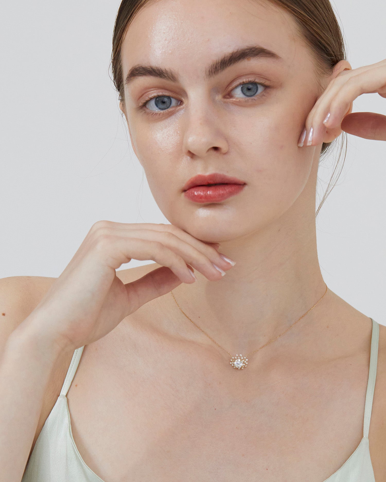 [Made to order] 18K Gold Shimmer Star Necklace 1.0ct (Lab-Grown Diamonds)
