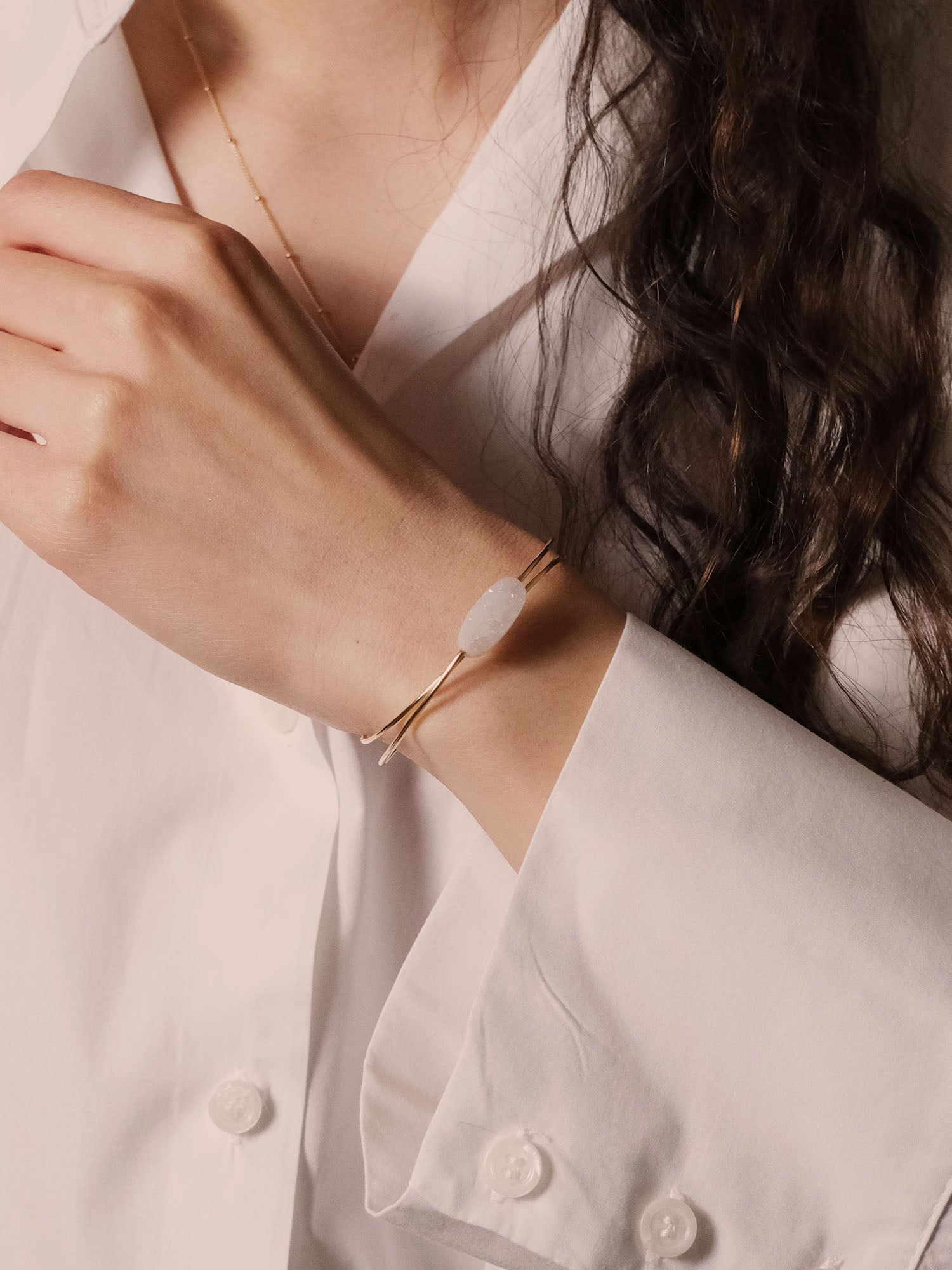 Druzy白瑪瑙手鐲