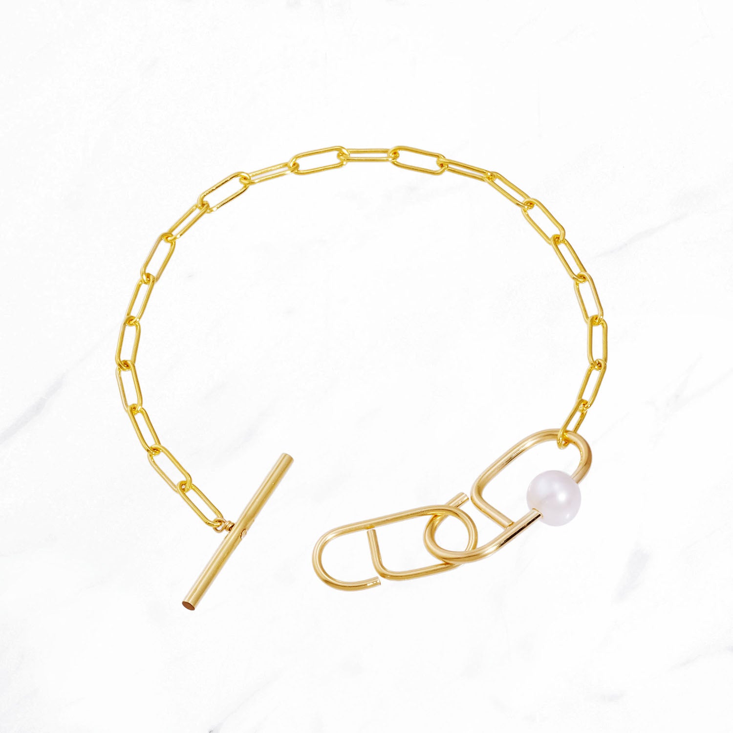 Clip Chain T-bar Bracelet