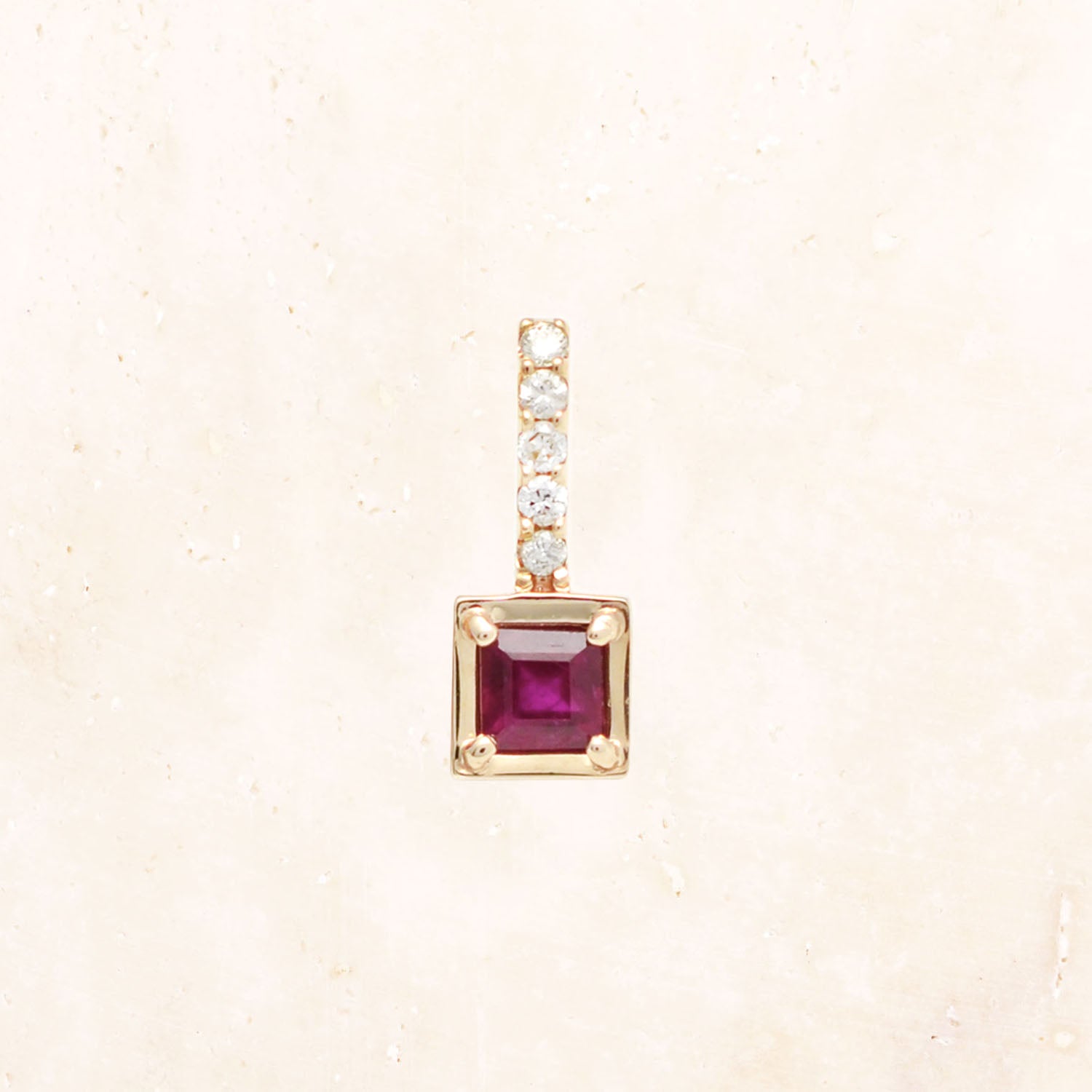 10K Gold Comet Candy Charm (Ruby)