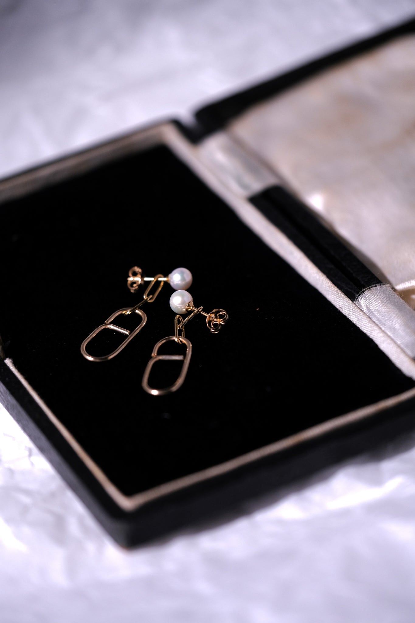 Clip Chain 2-way Pearl Earrings