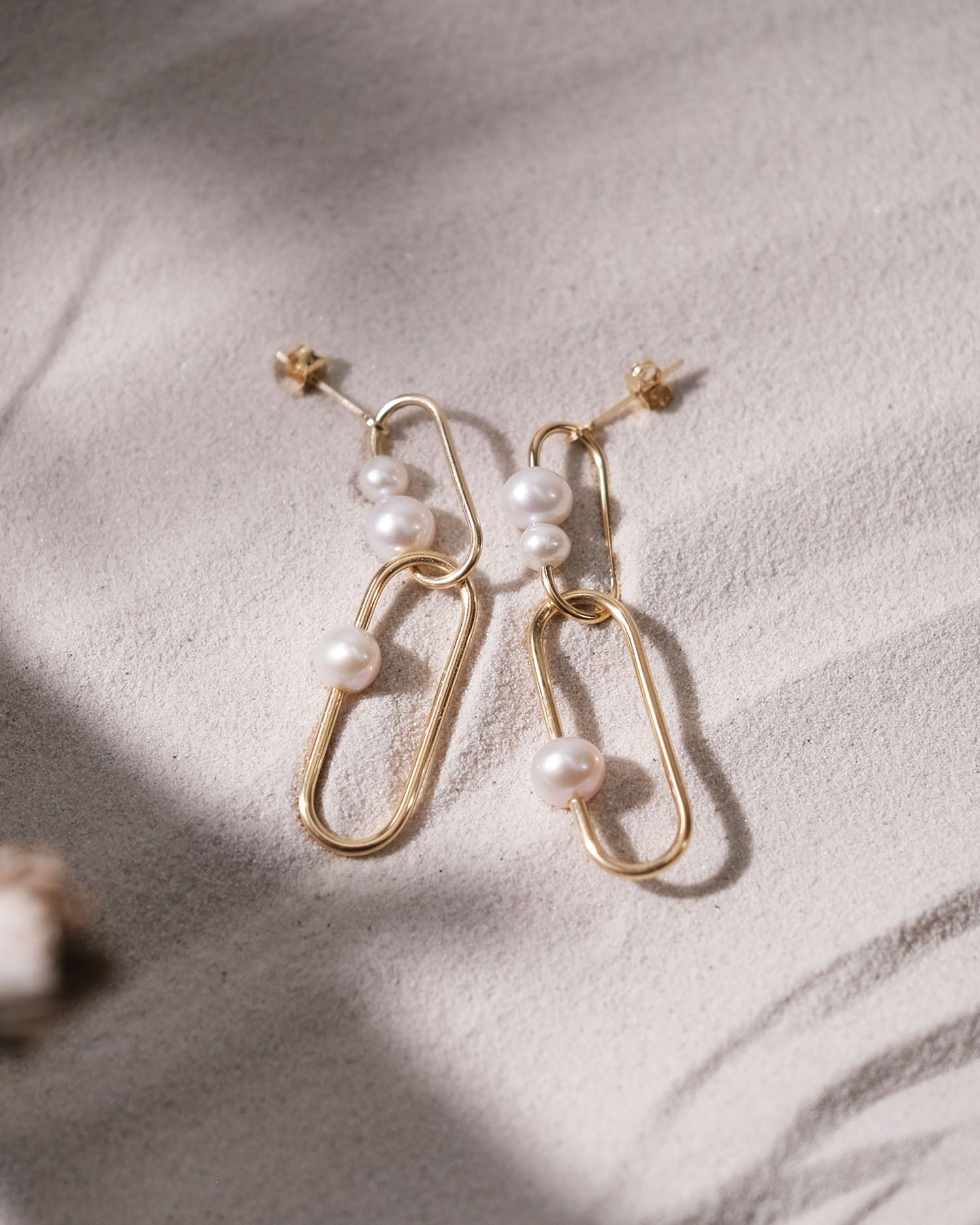 Flow Series Oval Link Earrings