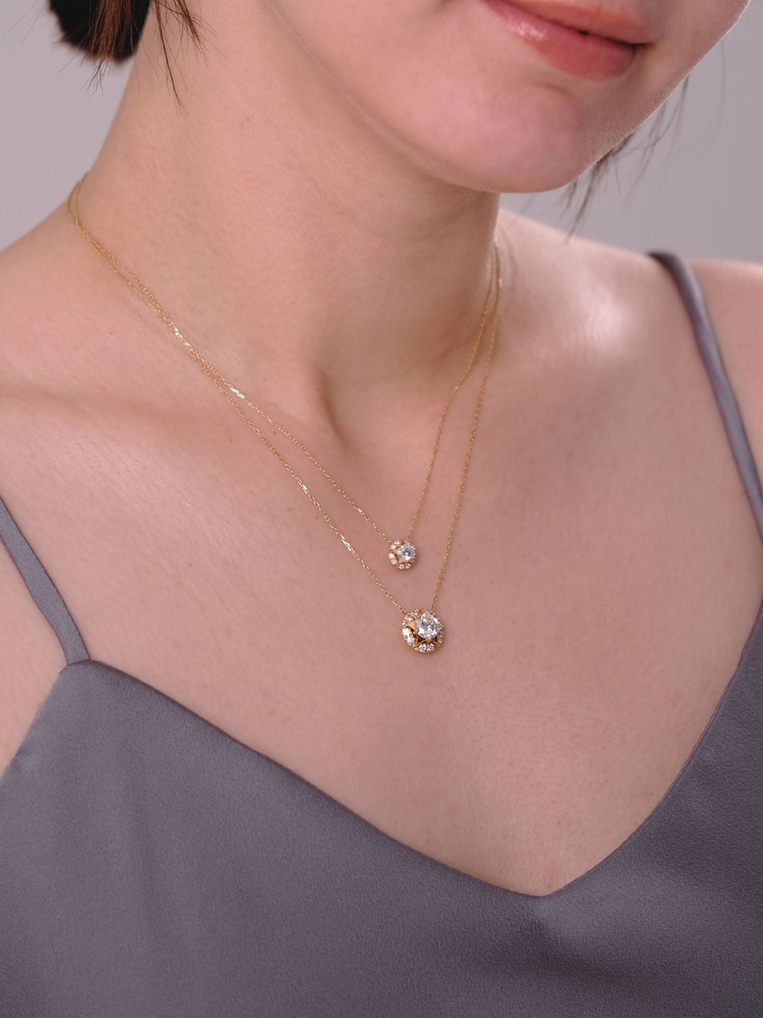 [Made to order] 18K Gold Macaron Star Necklace 0.5ct (Lab-Grown Diamond)