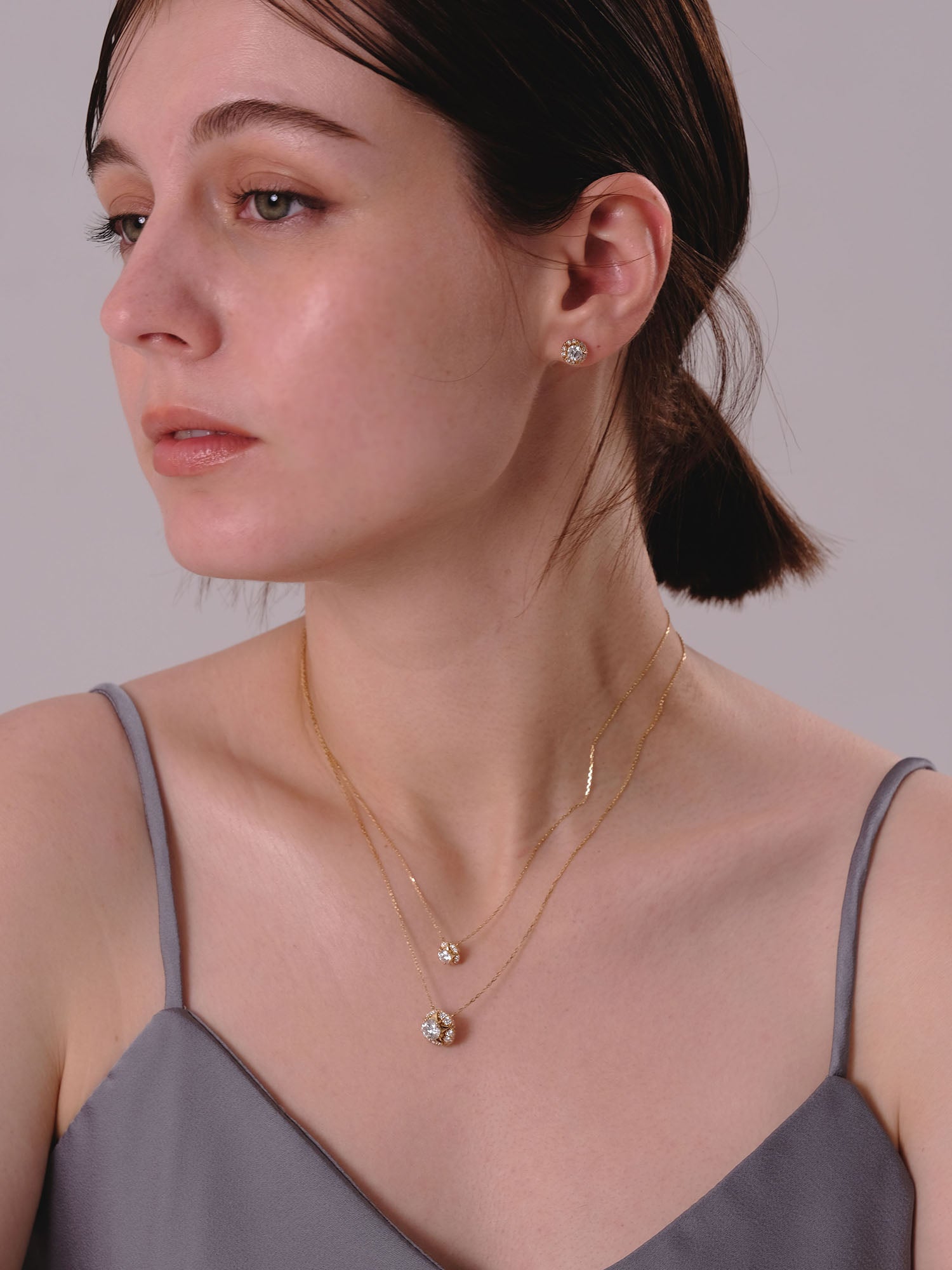 [Made to order] 18K Gold Macaron Star Necklace 0.5ct (Lab-Grown Diamond)