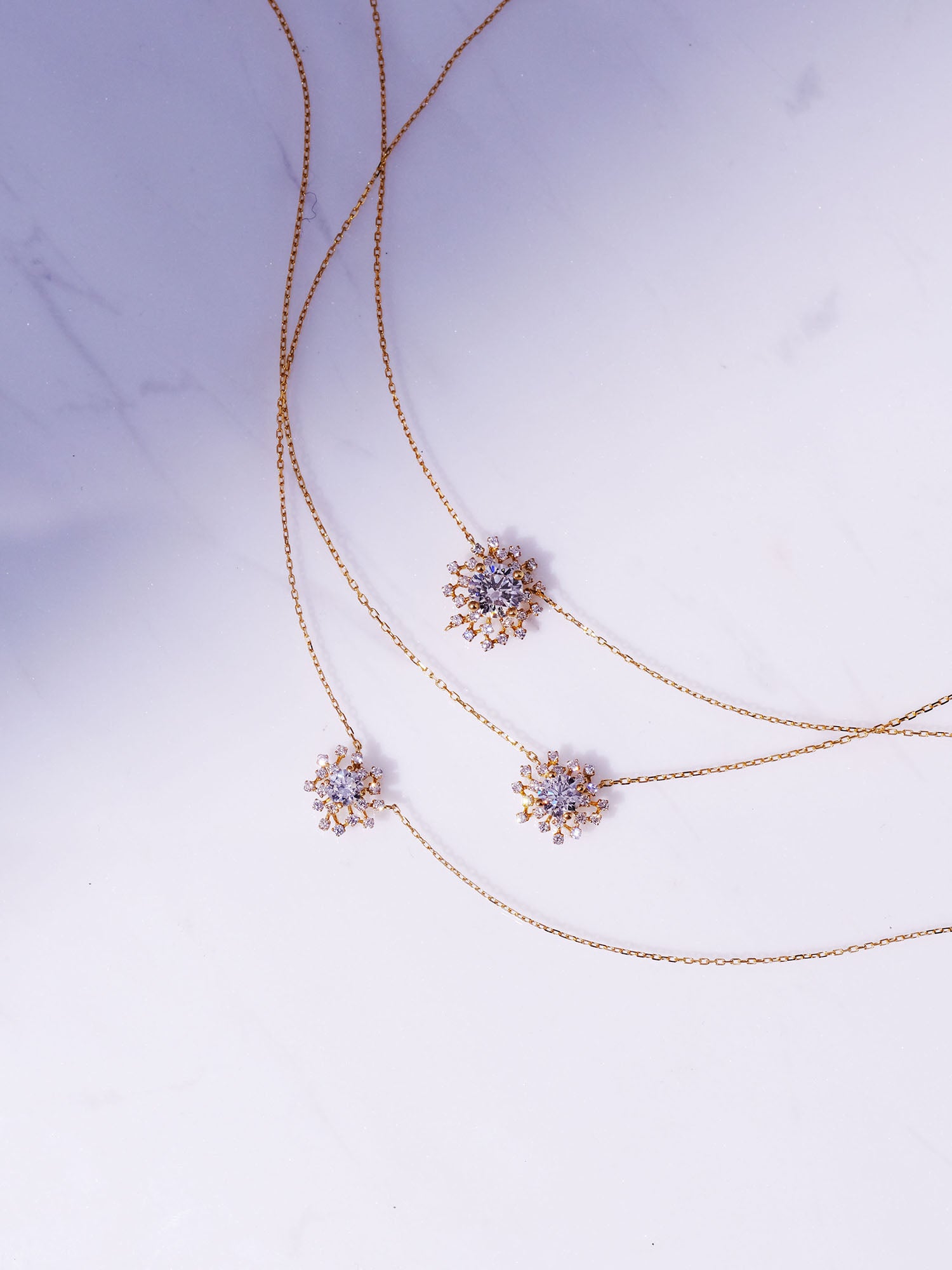 [Made to order] 18K Gold Shimmer Star Necklace 0.5ct (Lab-Grown Diamonds)