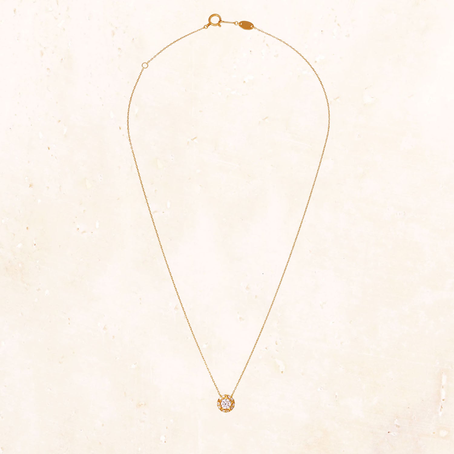 [Made to order] 18K Gold Macaron Star Necklace 0.3ct (Lab-Grown Diamond)
