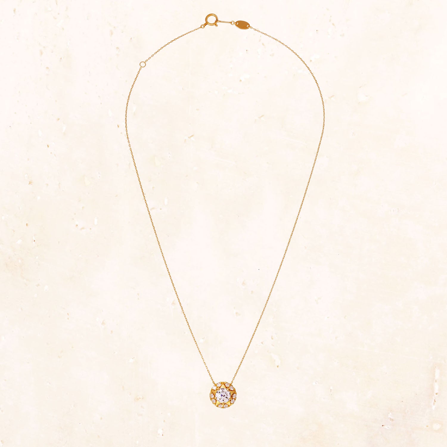 [Made to order] 18K Gold Macaron Star Necklace 1.0ct (Lab-Grown Diamond)