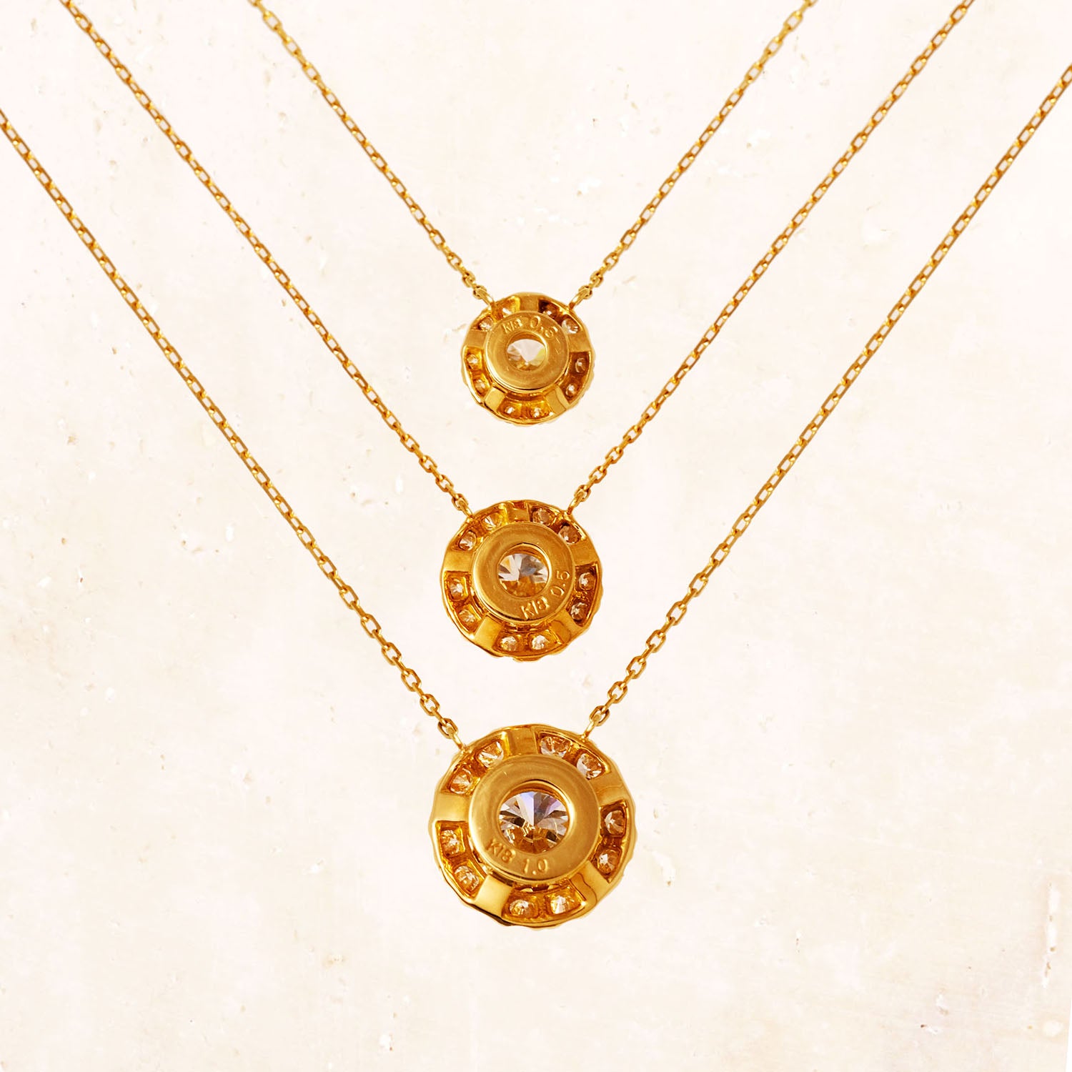 [Made to order] 18K Gold Macaron Star Necklace 1.0ct (Lab-Grown Diamond)