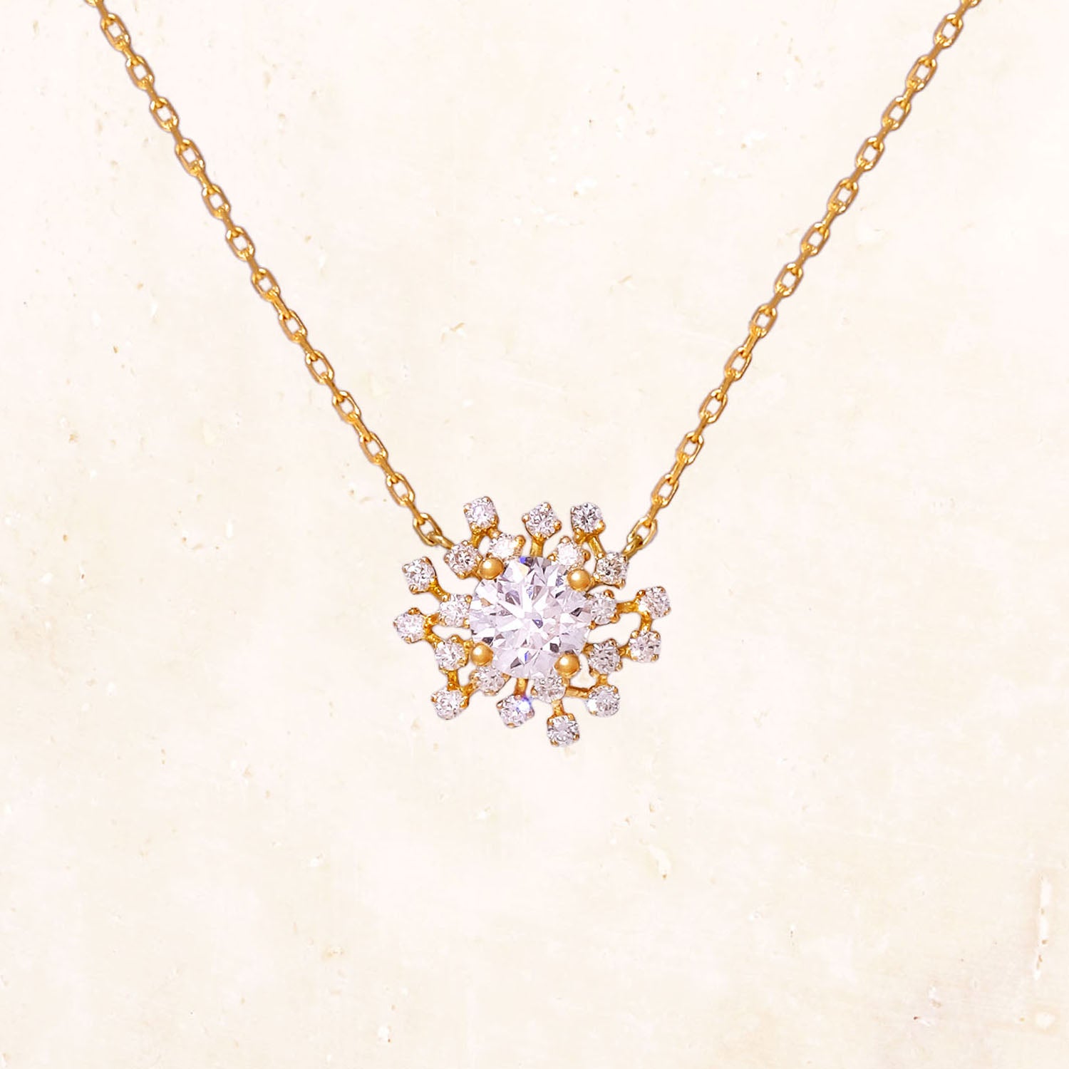 [Made to order] 18K Gold Shimmer Star Necklace 0.5ct (Lab-Grown Diamonds)