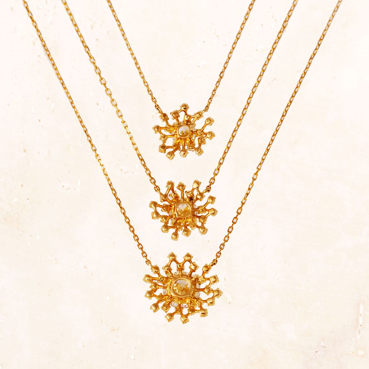 [Made to order] 18K Gold Shimmer Star Necklace 1.0ct (Lab-Grown Diamonds)