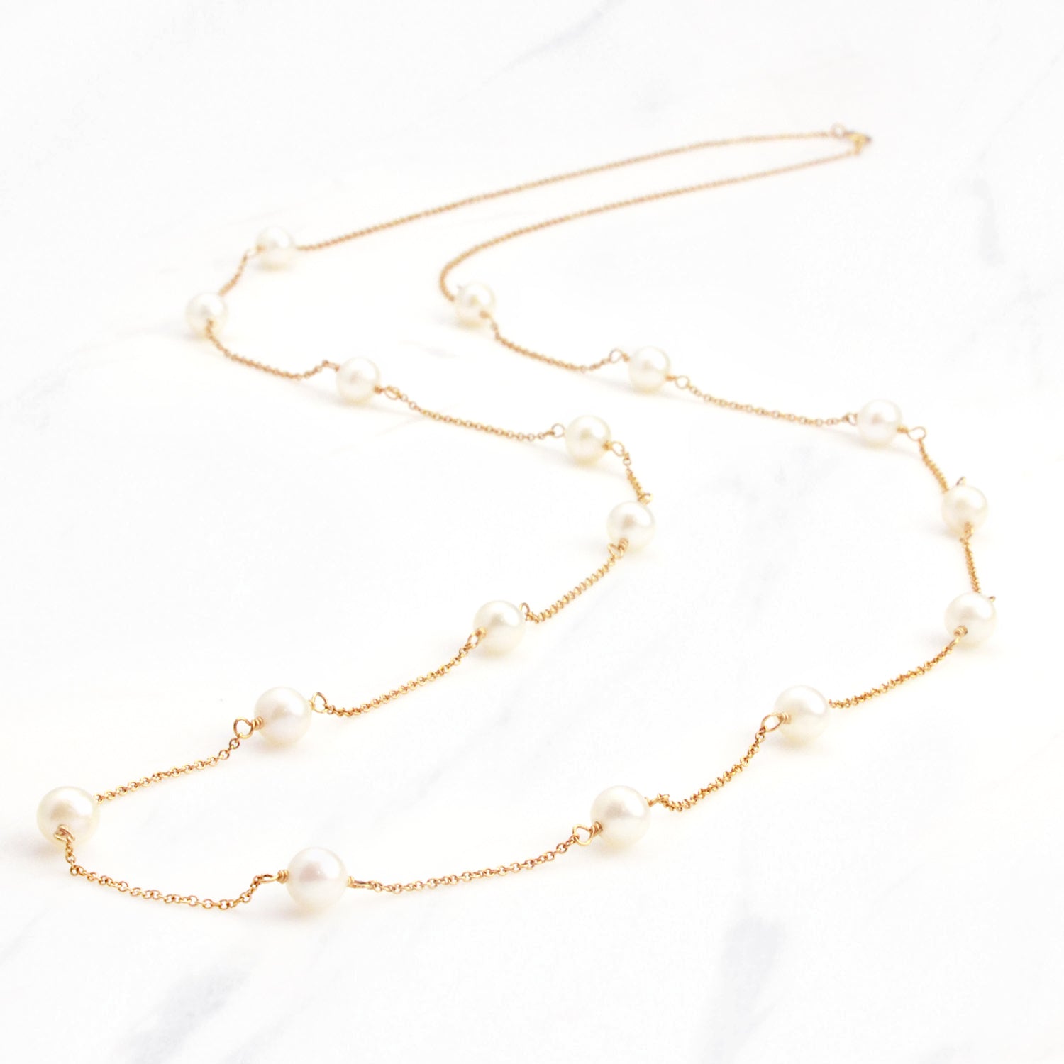 7mm Single Pearl Necklace (80cm)