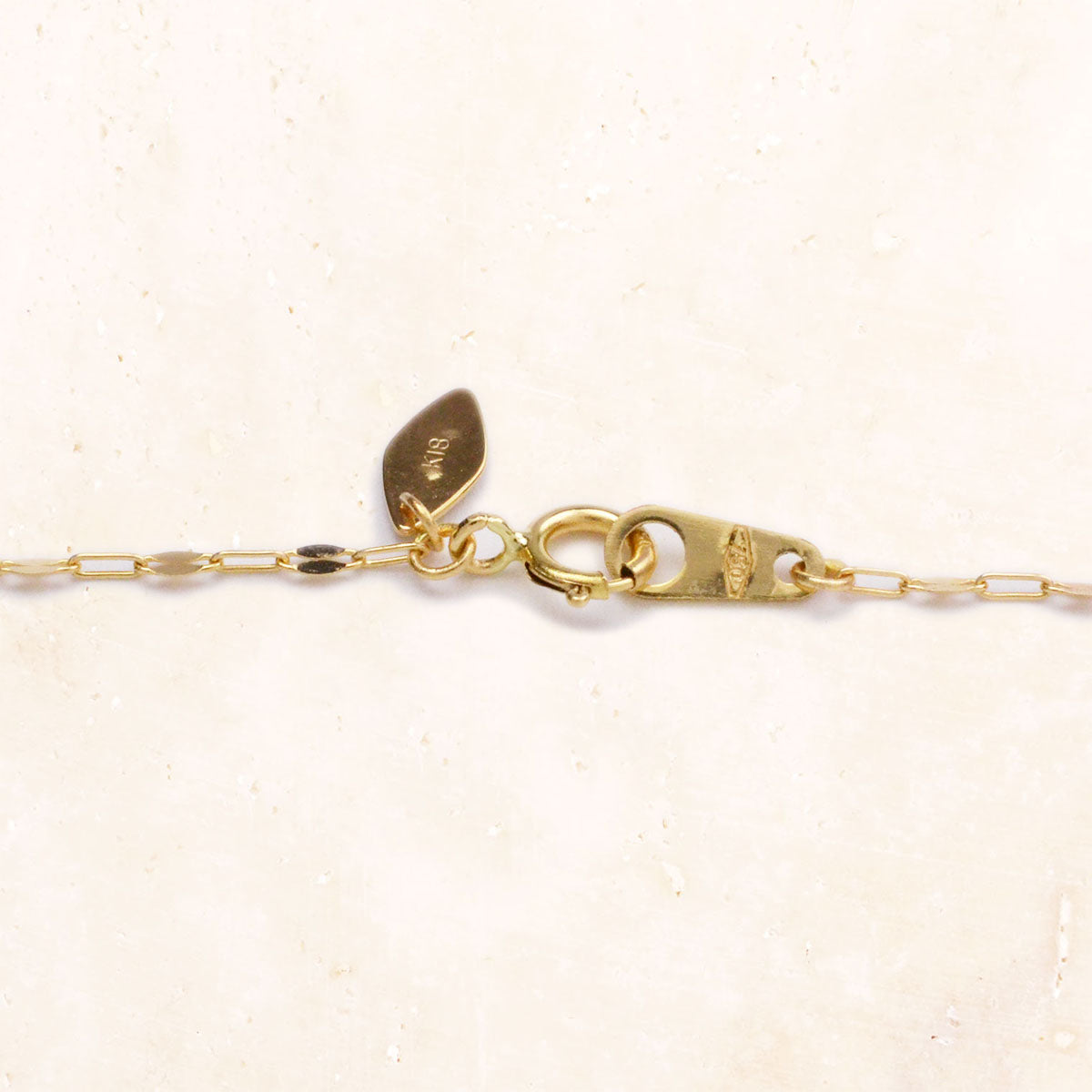 10K Gold Leaf Chain Necklace 50cm
