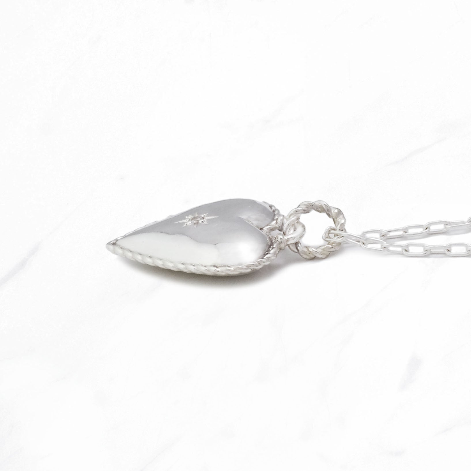Silver Antique Heart Necklace