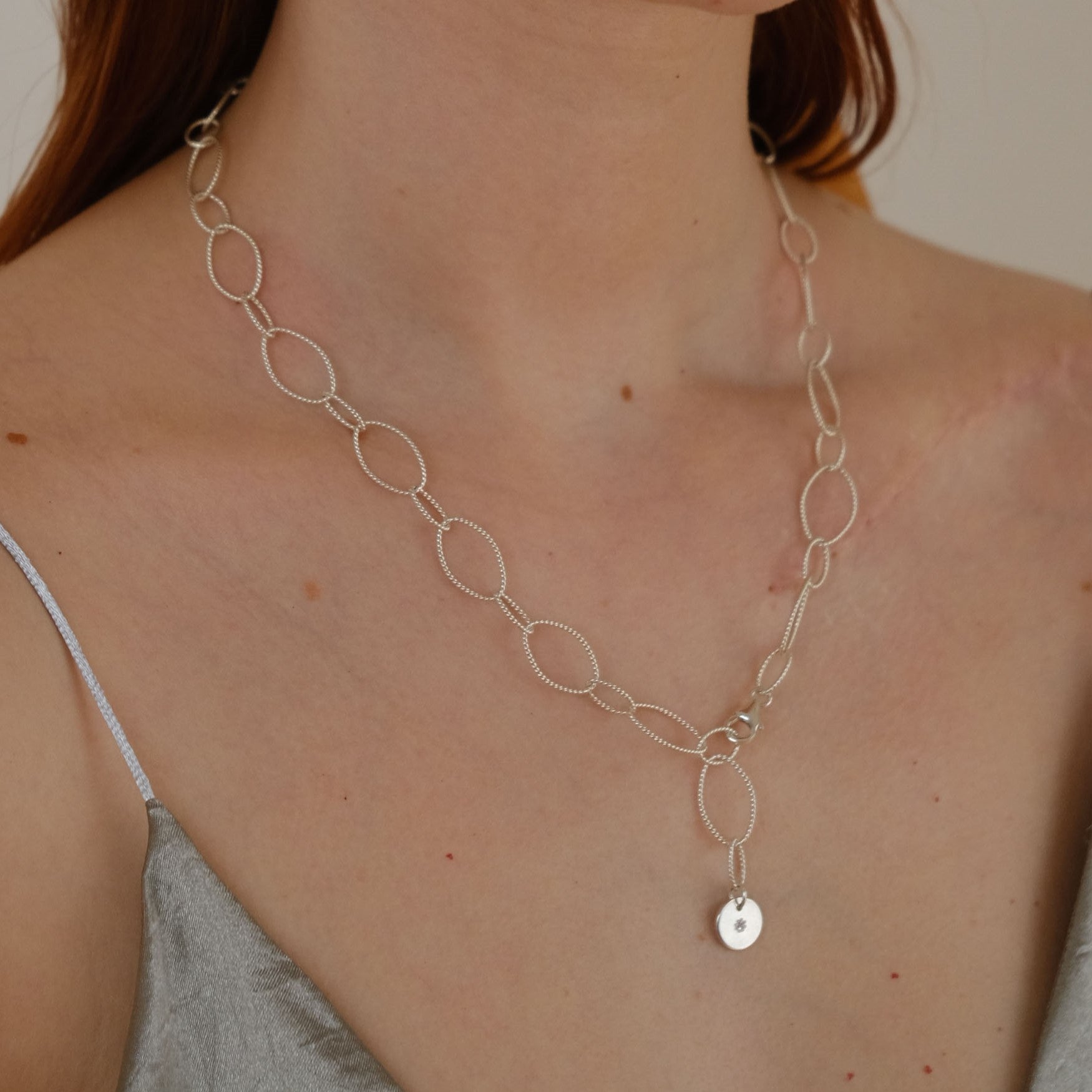 Silver Twist Chain Necklace