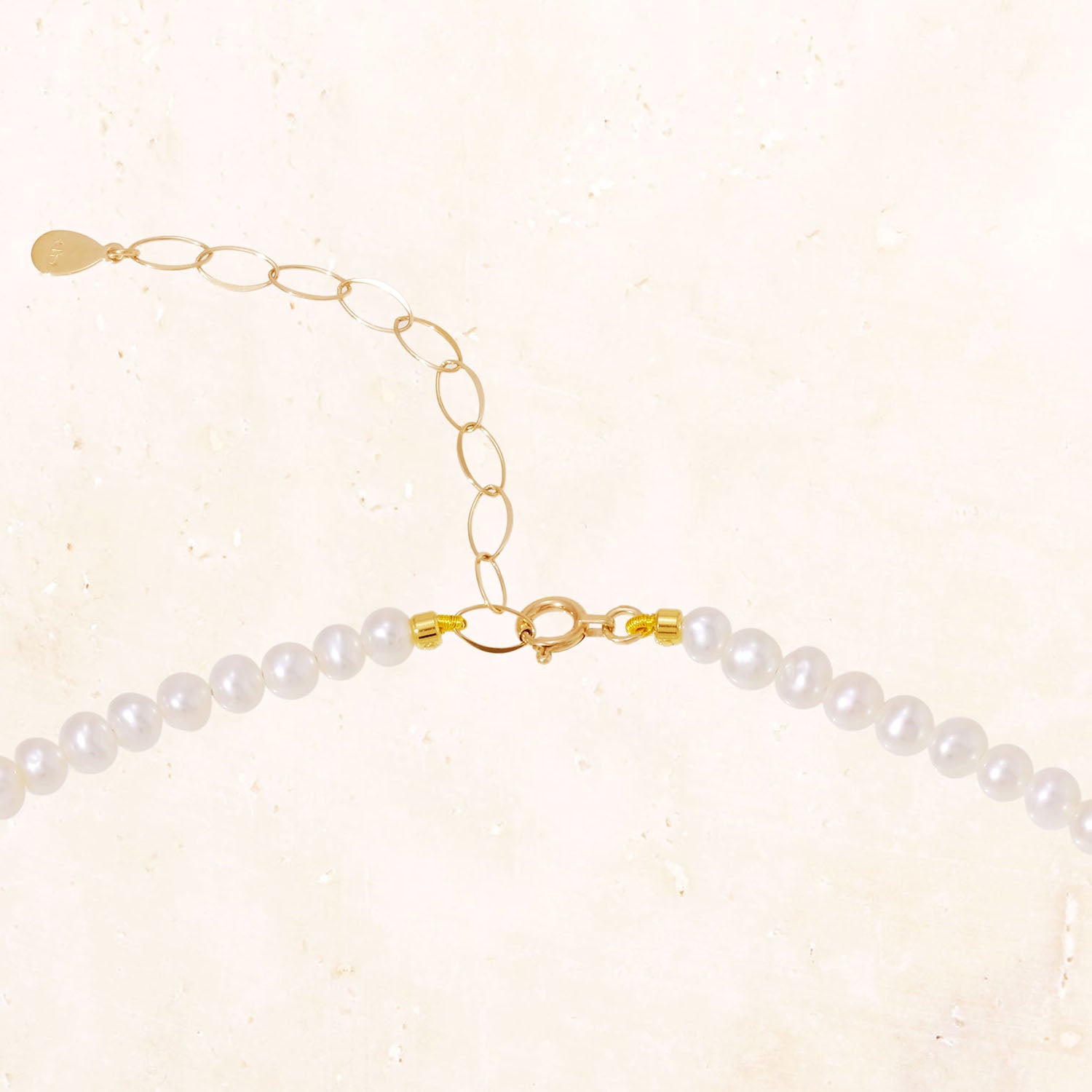 10K Gold 3mm Pearl Necklace