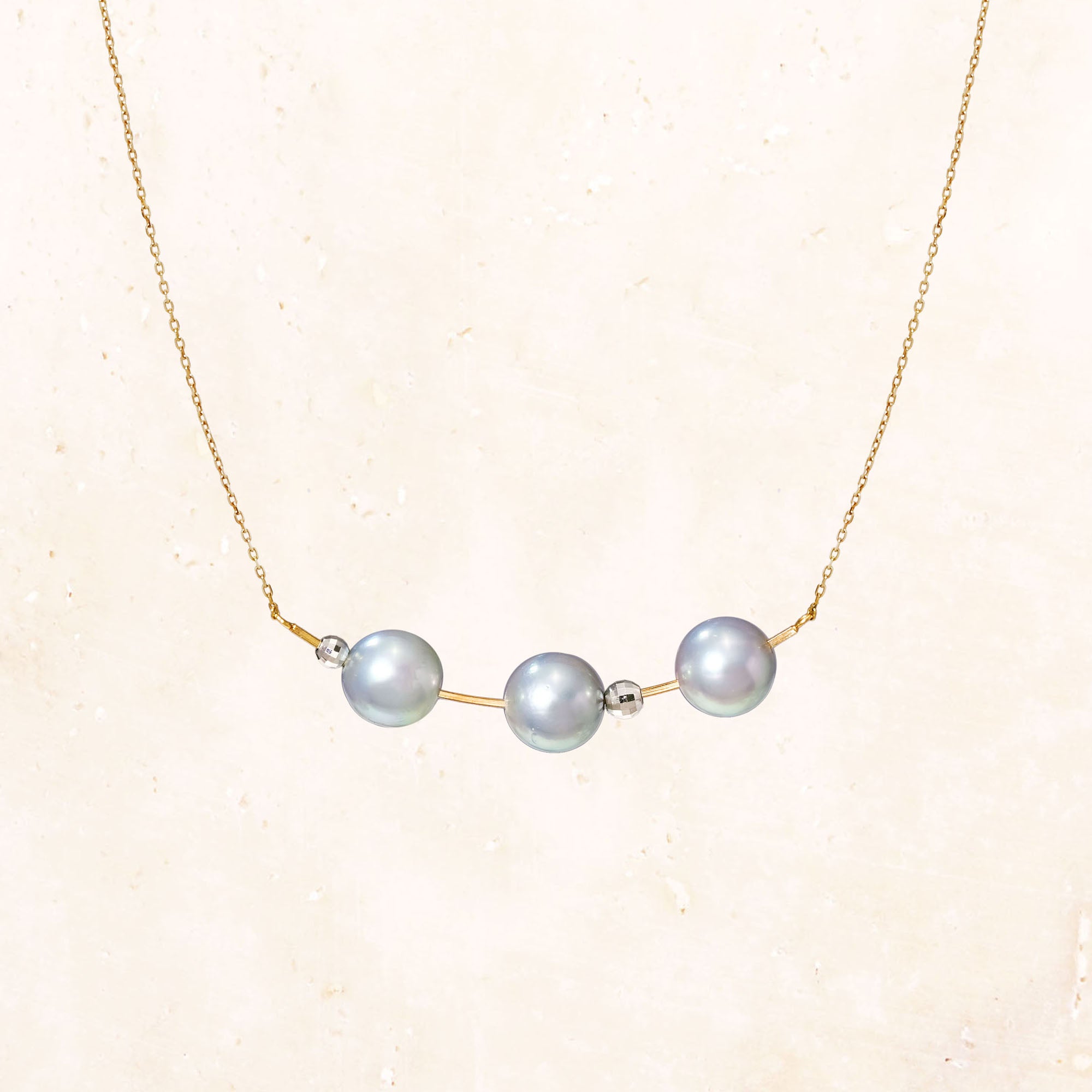10K Akoya Pearl 3-Piece Necklace