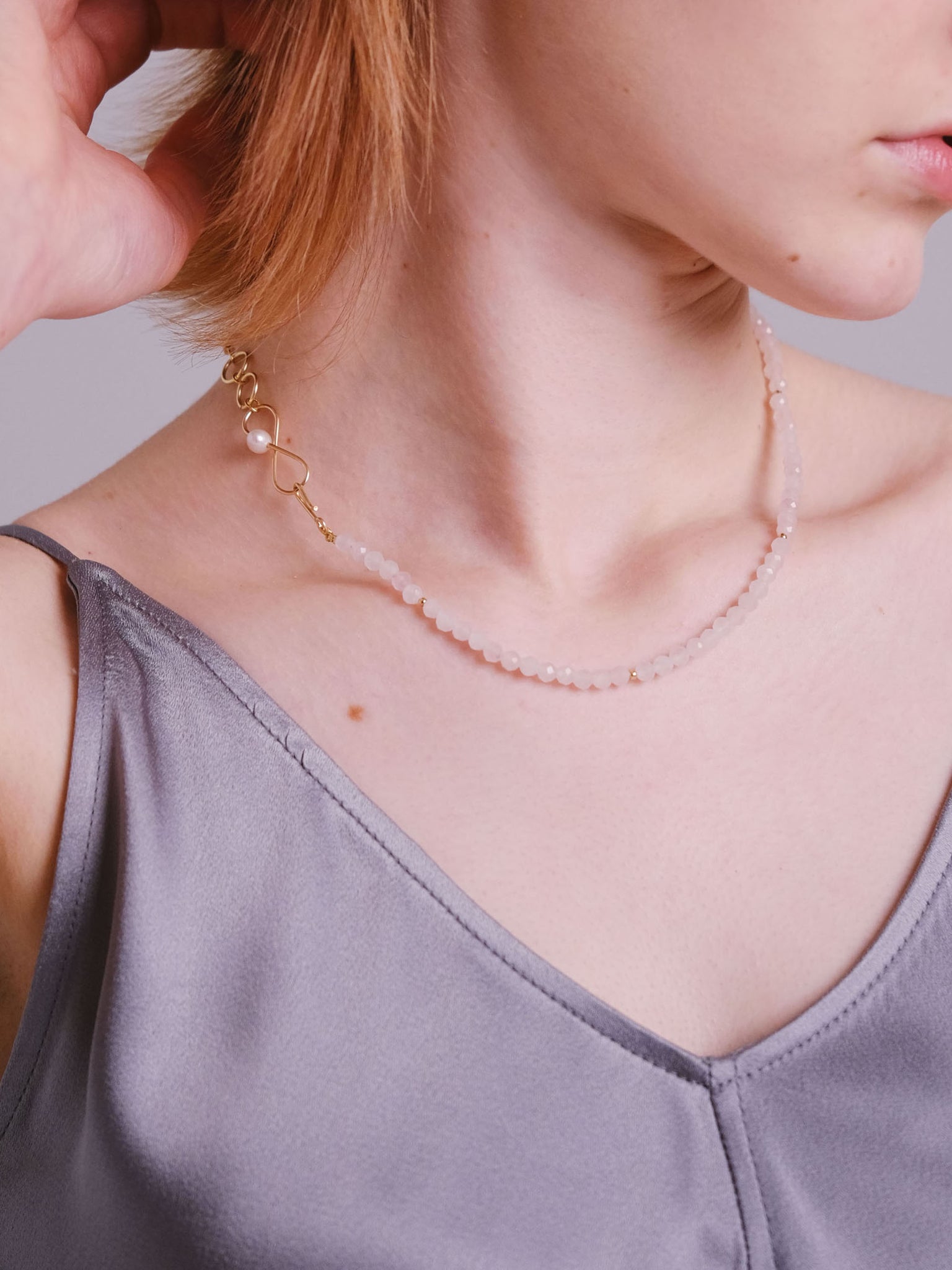 Sequence Necklace (Rose Quartz)