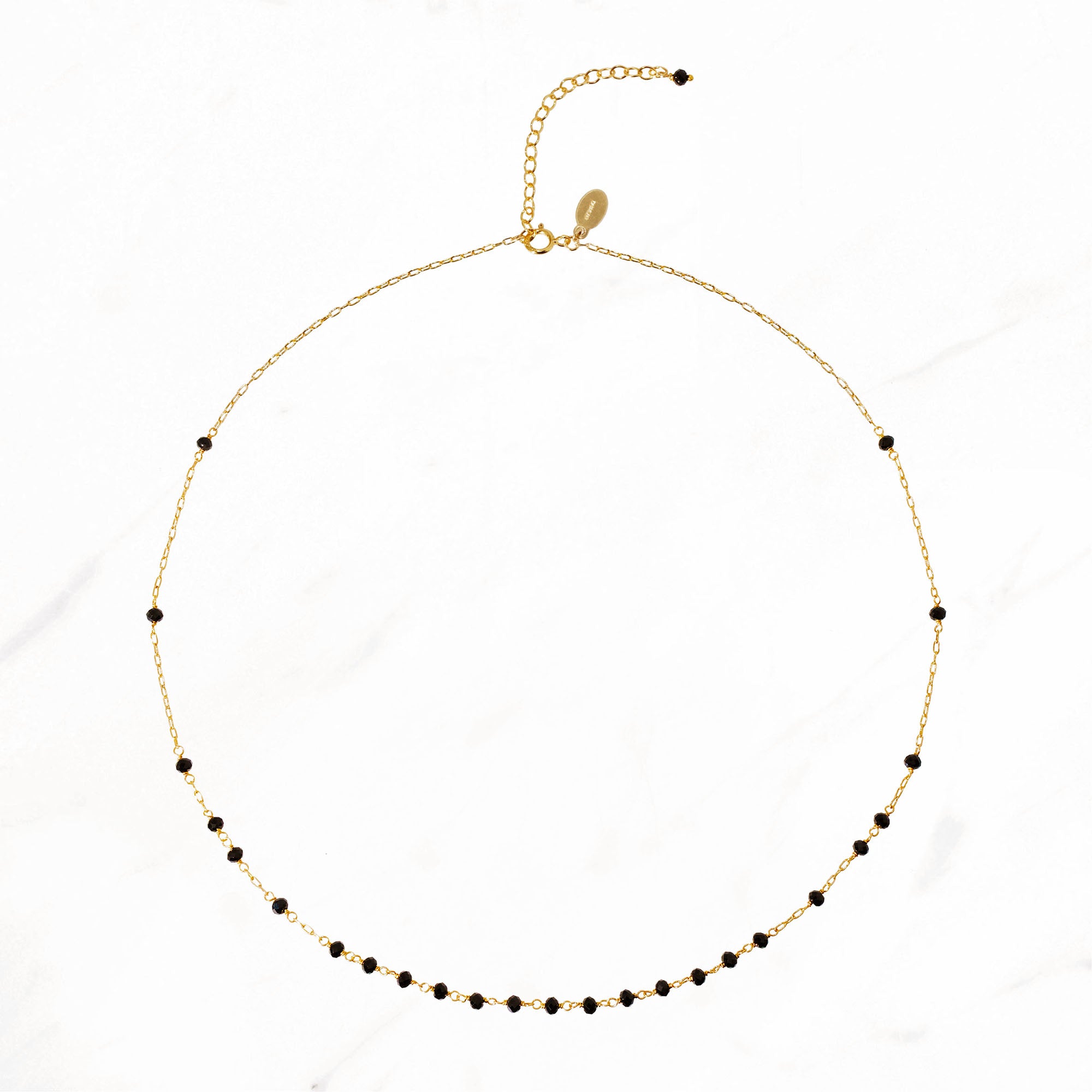 黑尖晶石裝飾短鏈