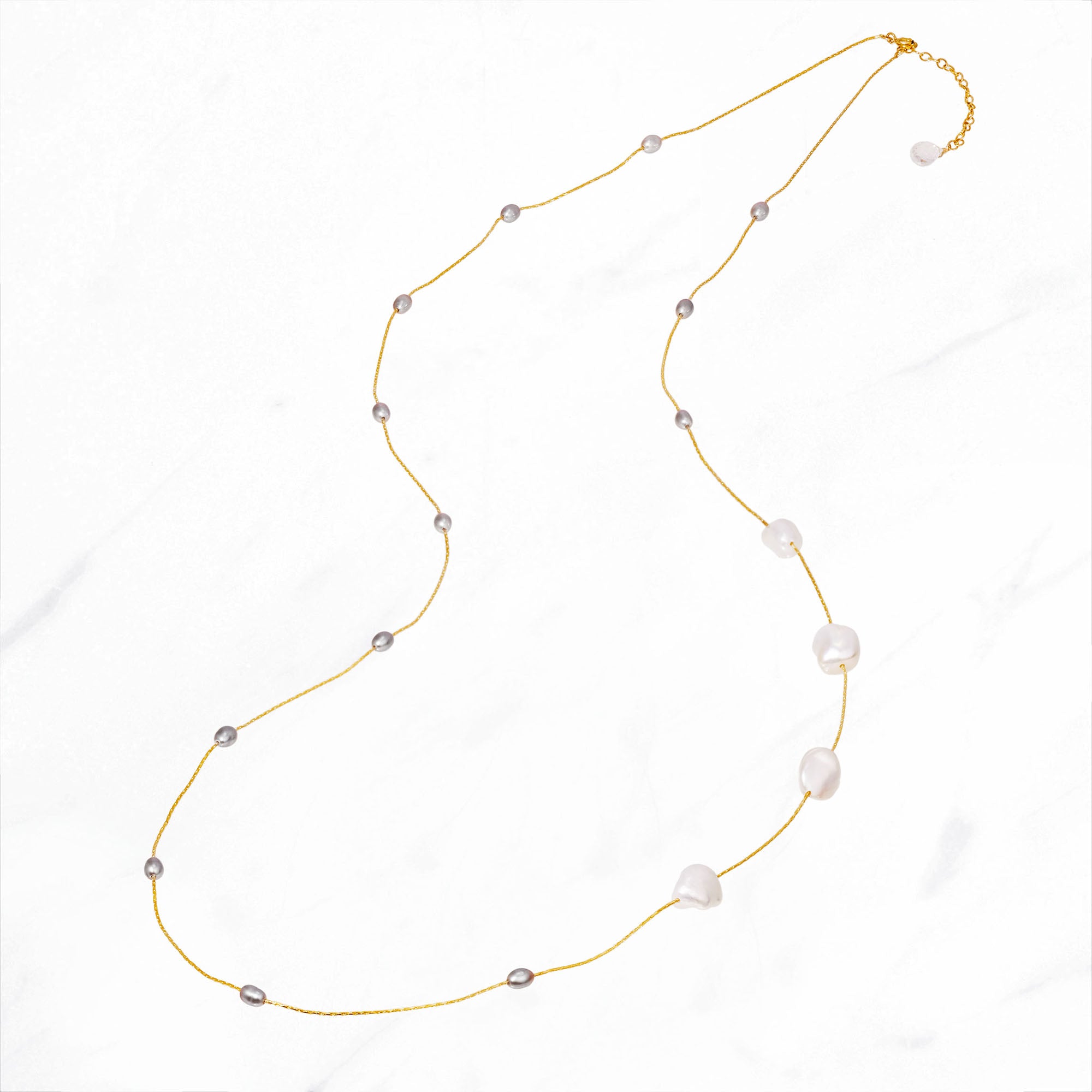 Decade Long Pearl Necklace