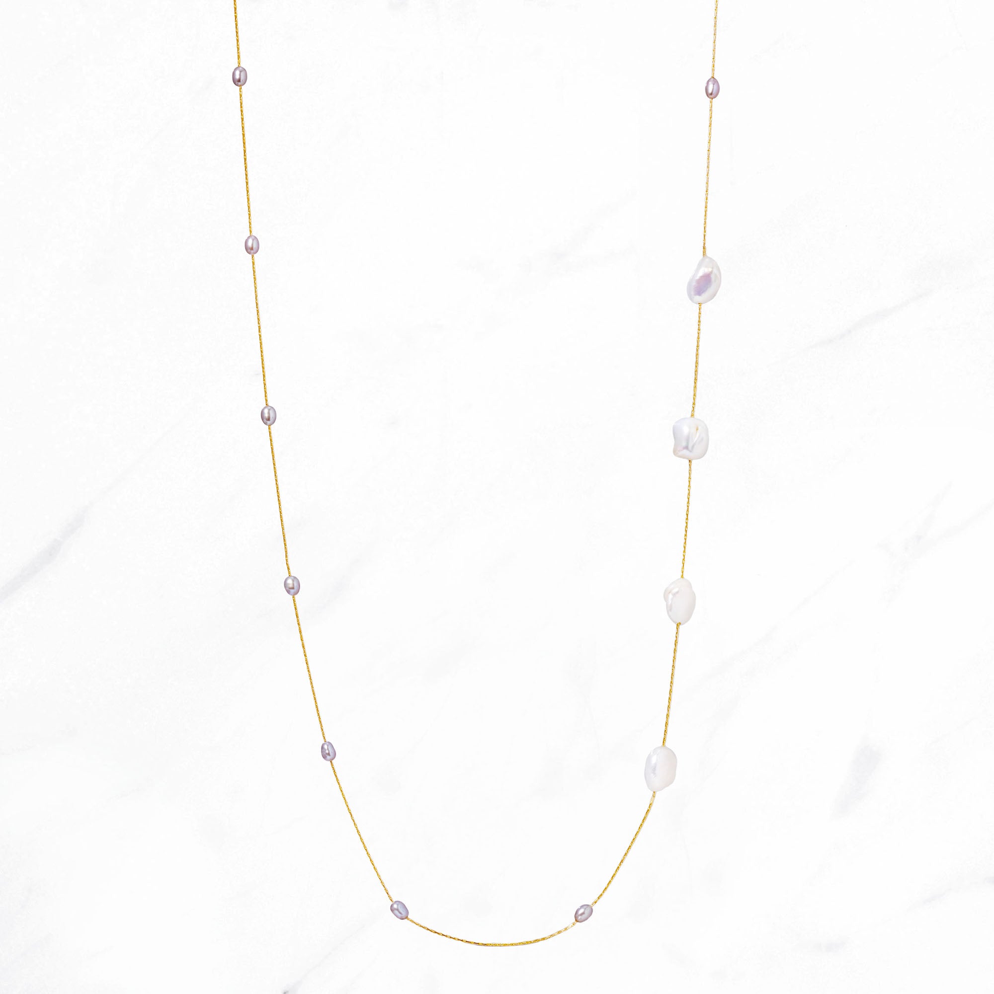 Decade Long Pearl Necklace