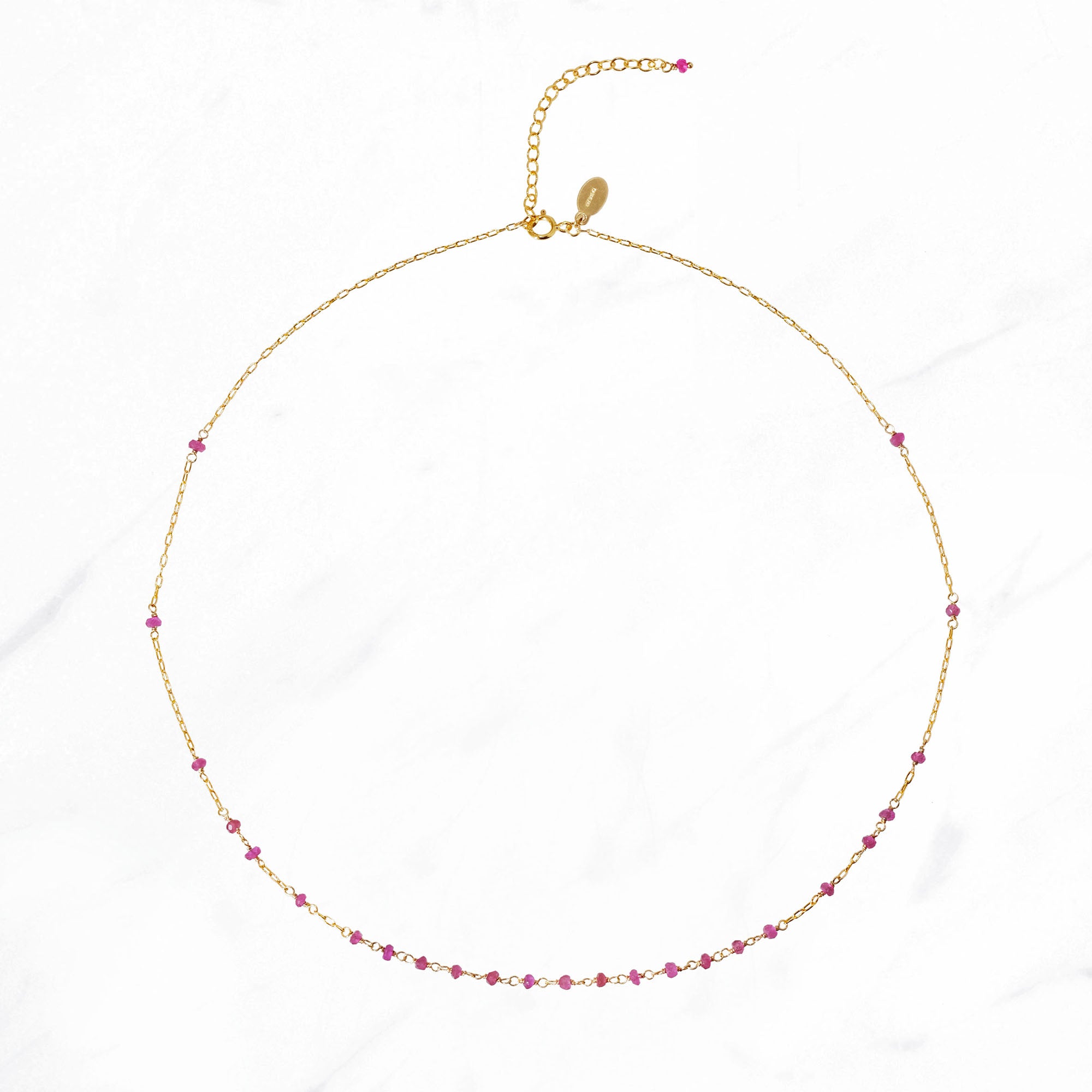 Ruby Short Decor Necklace