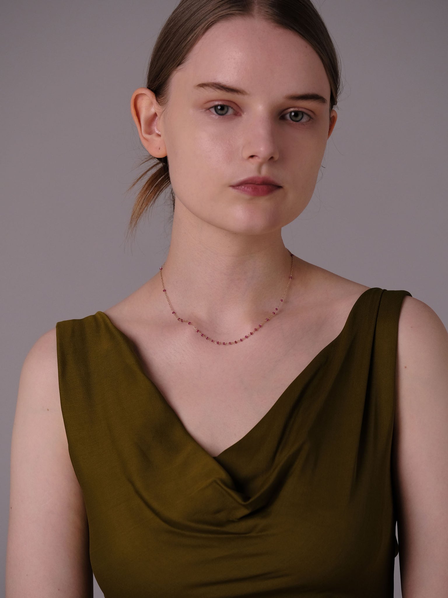 Ruby Short Decor Necklace