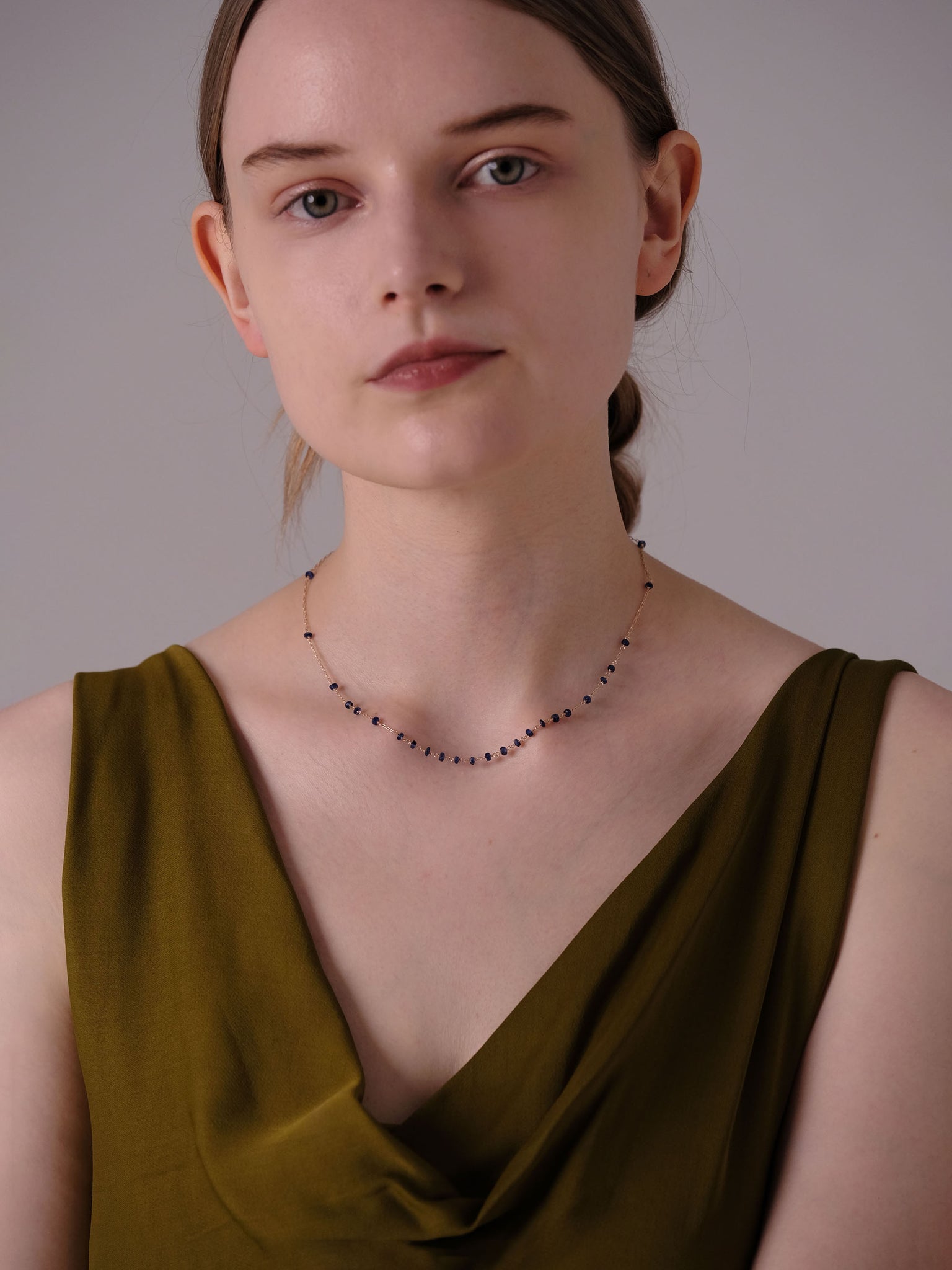 藍寶石裝飾短鏈