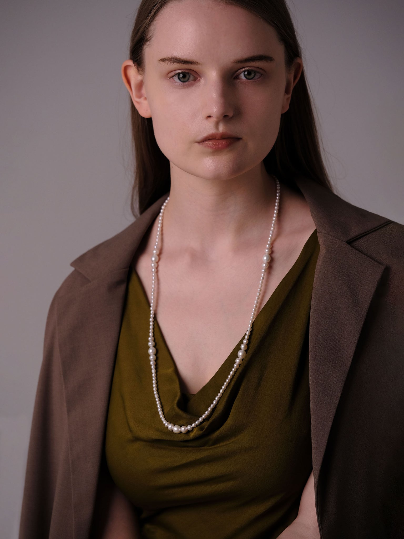 Aria Long Pearl Necklace