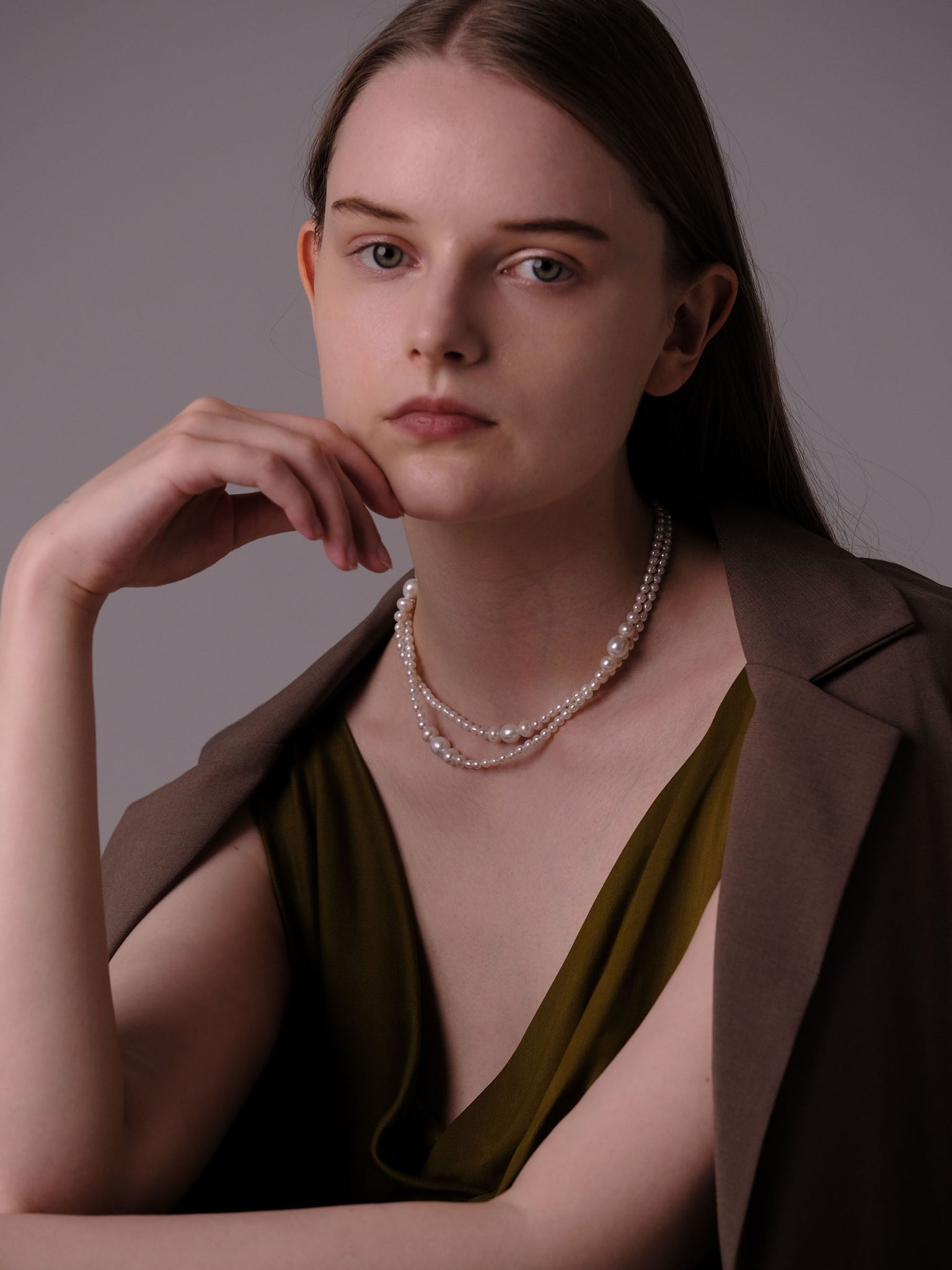 Aria Long Pearl Necklace