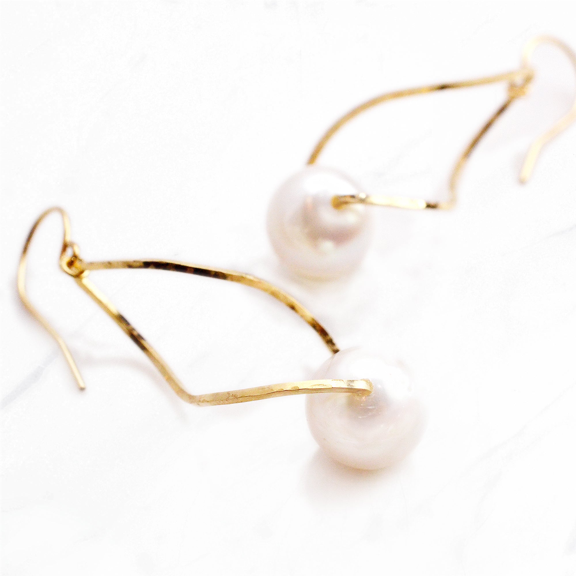 Pearl Twisted Drop Earrings