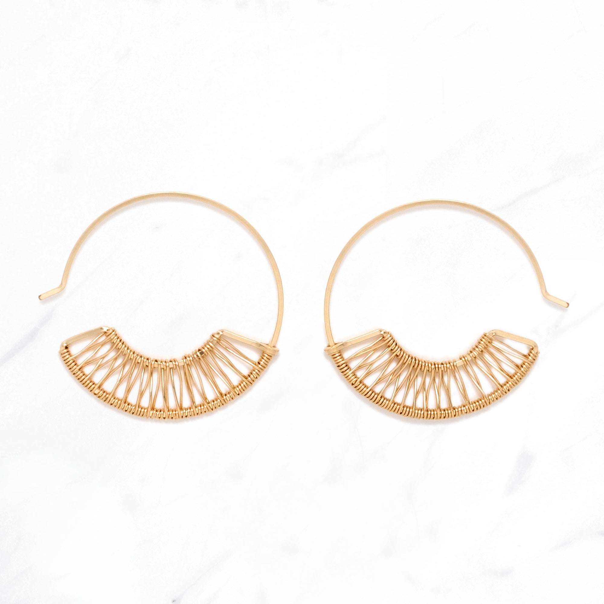 Rattan Circle Earrings