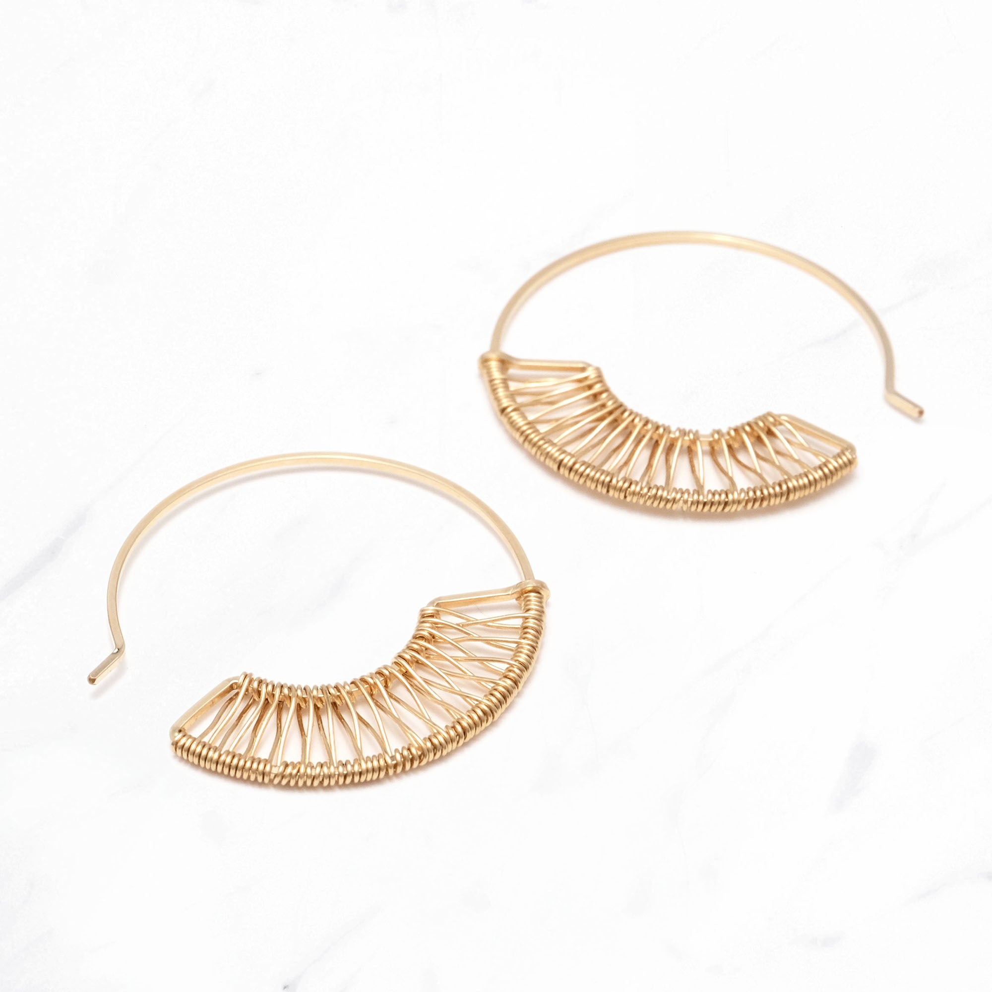 Rattan Circle Earrings