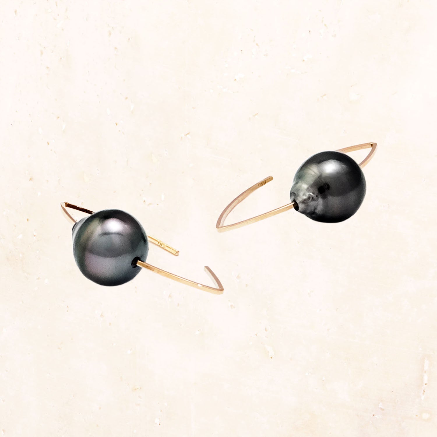 10K South Sea Pearl Almond Earrings