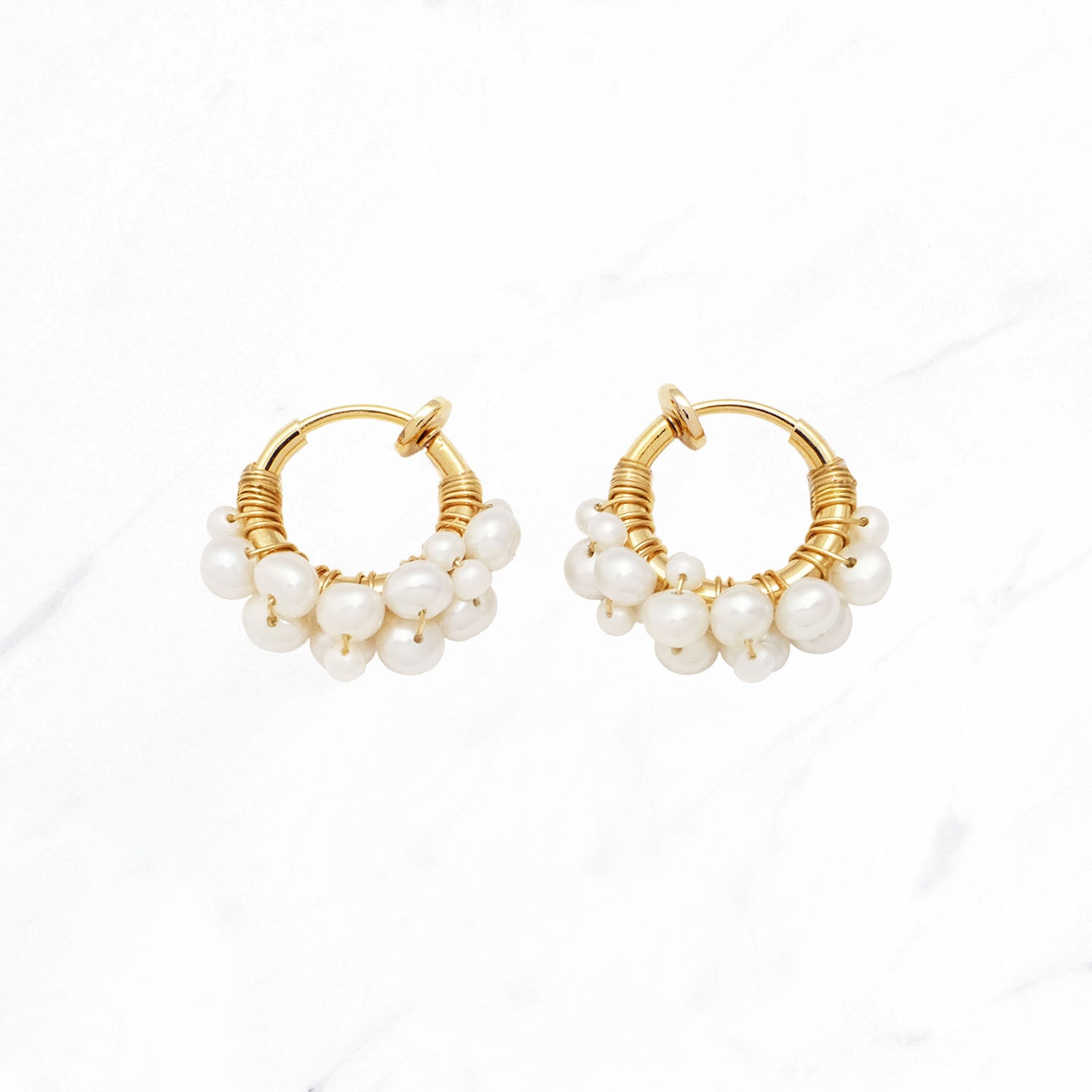 Misty珍珠卷圈形耳環