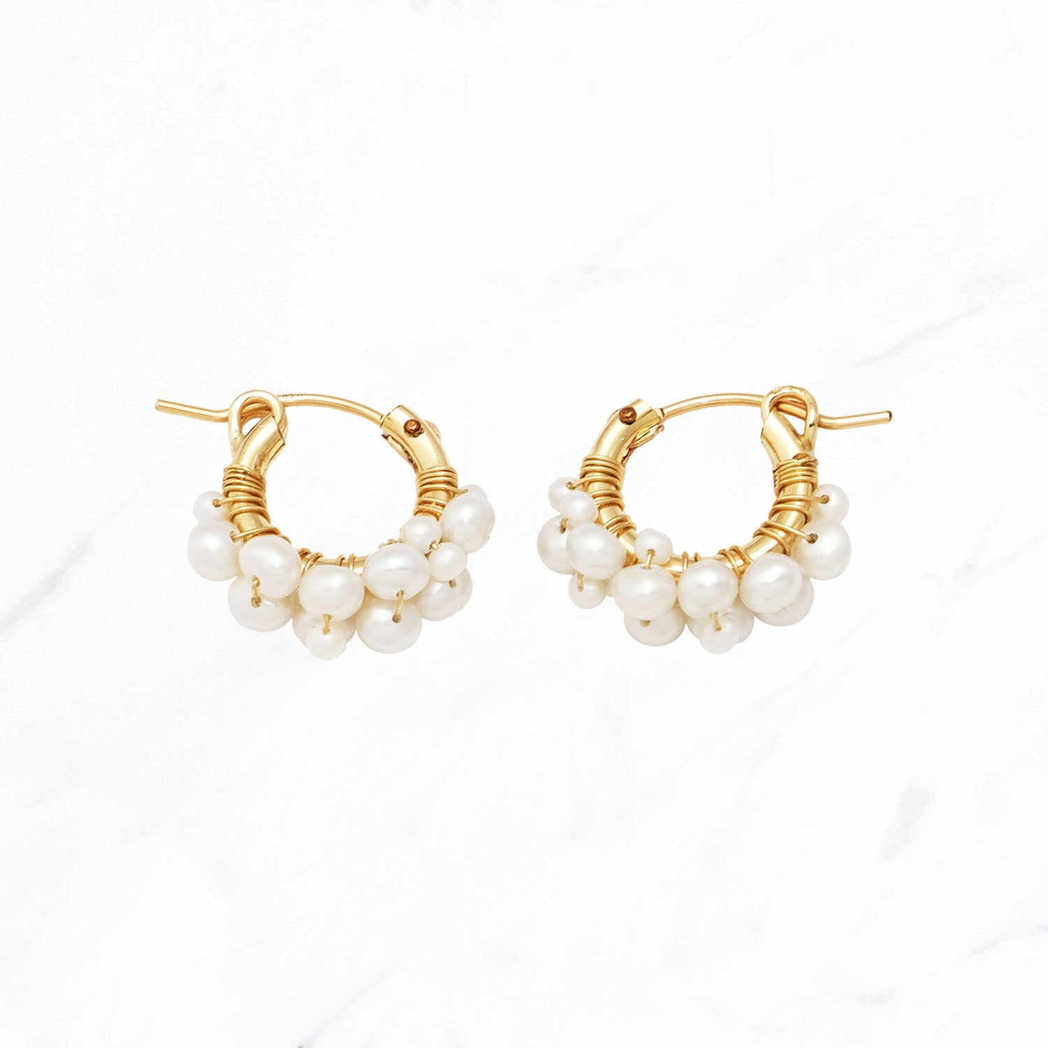 Misty珍珠卷圈形耳環