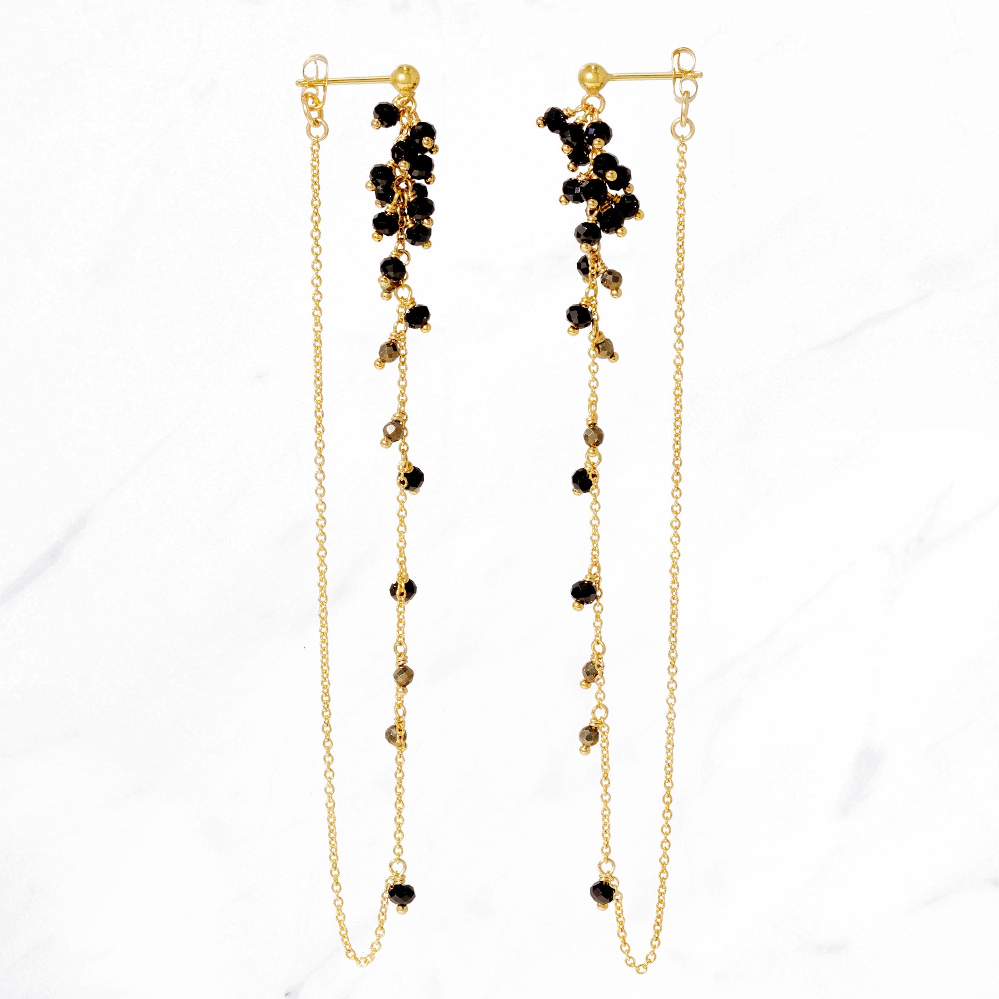 Mulberry Black Spinel Earrings L