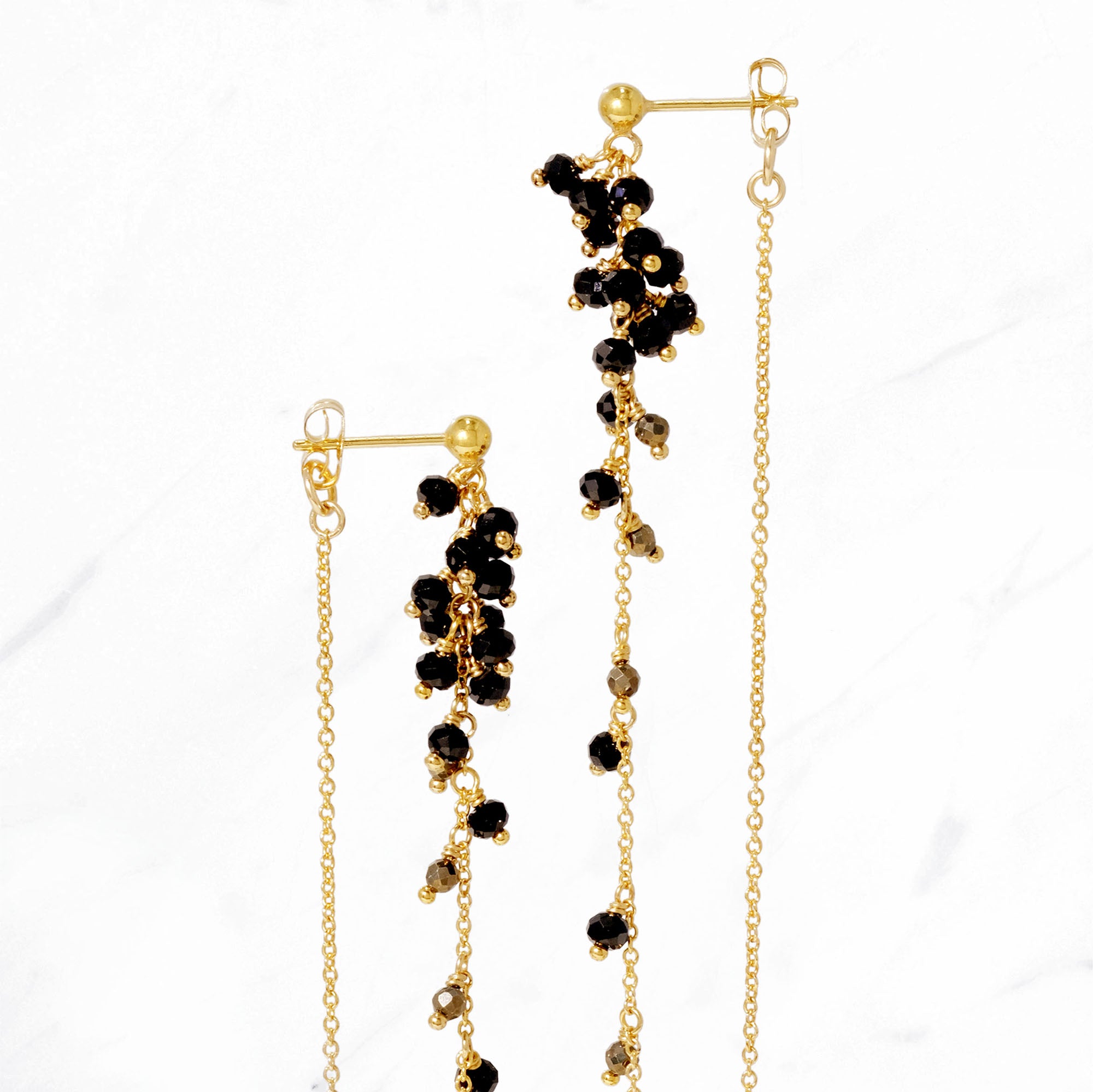 Mulberry Black Spinel Earrings L