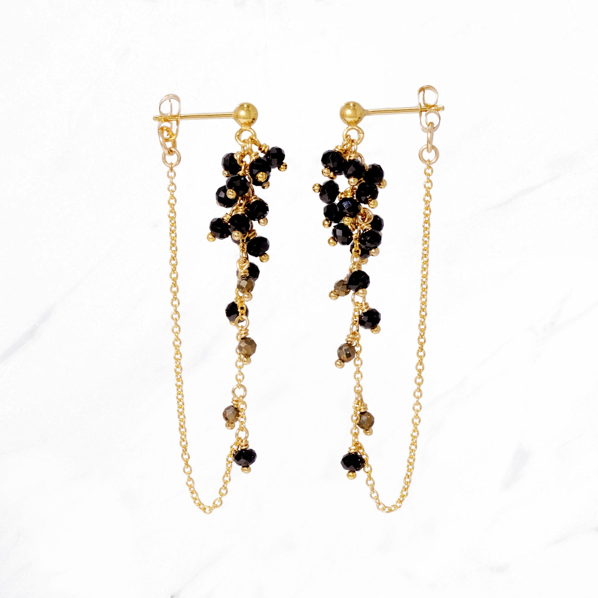 Mulberry Black Spinel Earrings M