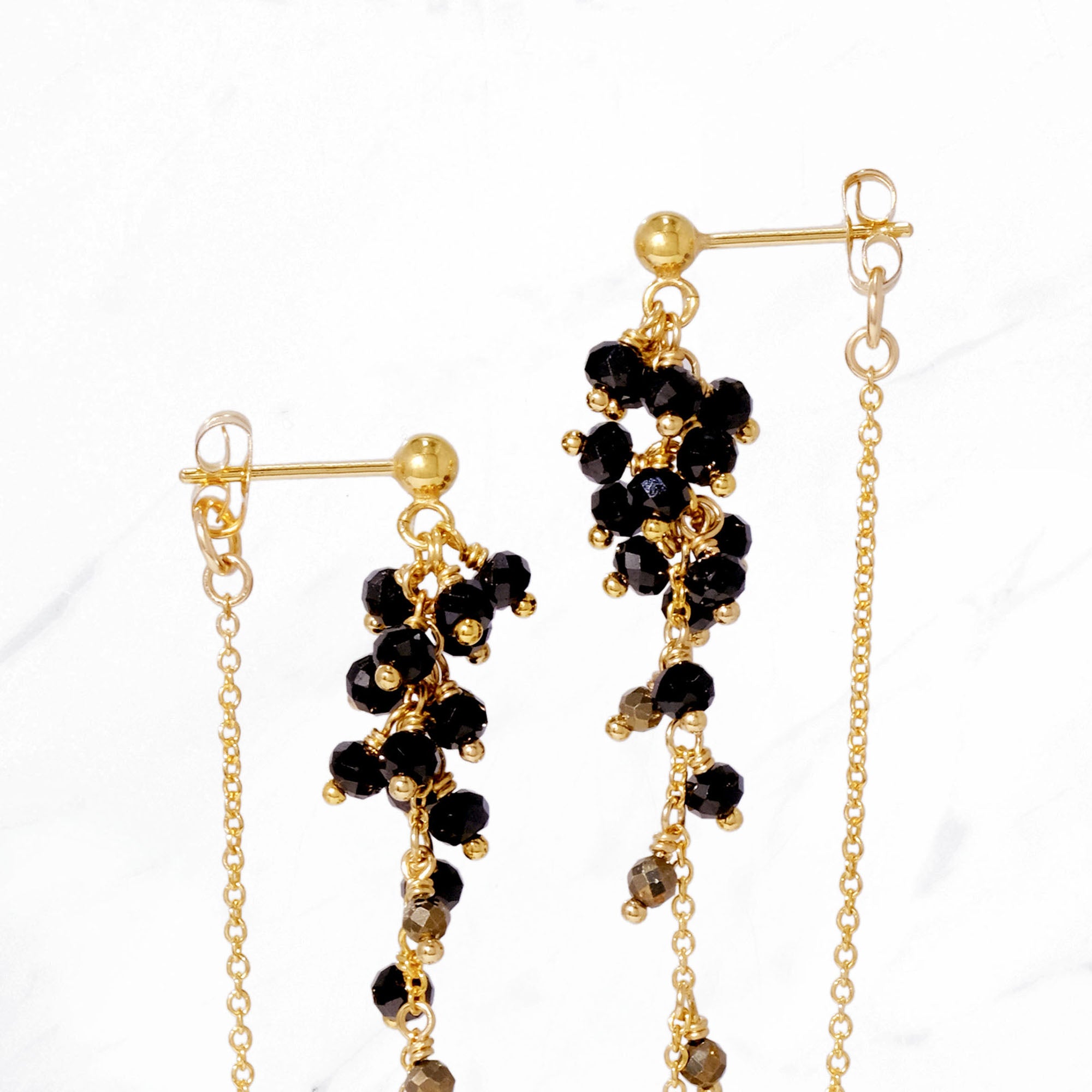 Mulberry Black Spinel Earrings M