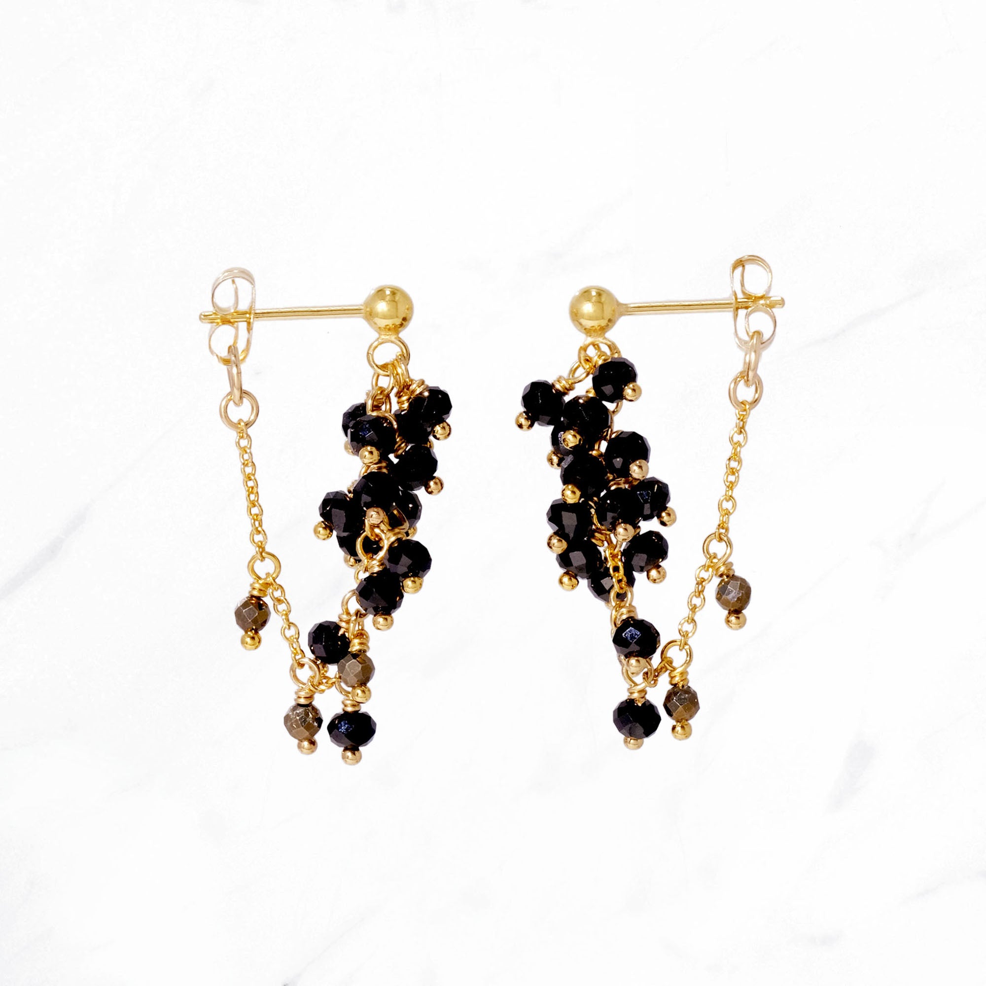 Mulberry Black Spinel Earrings S