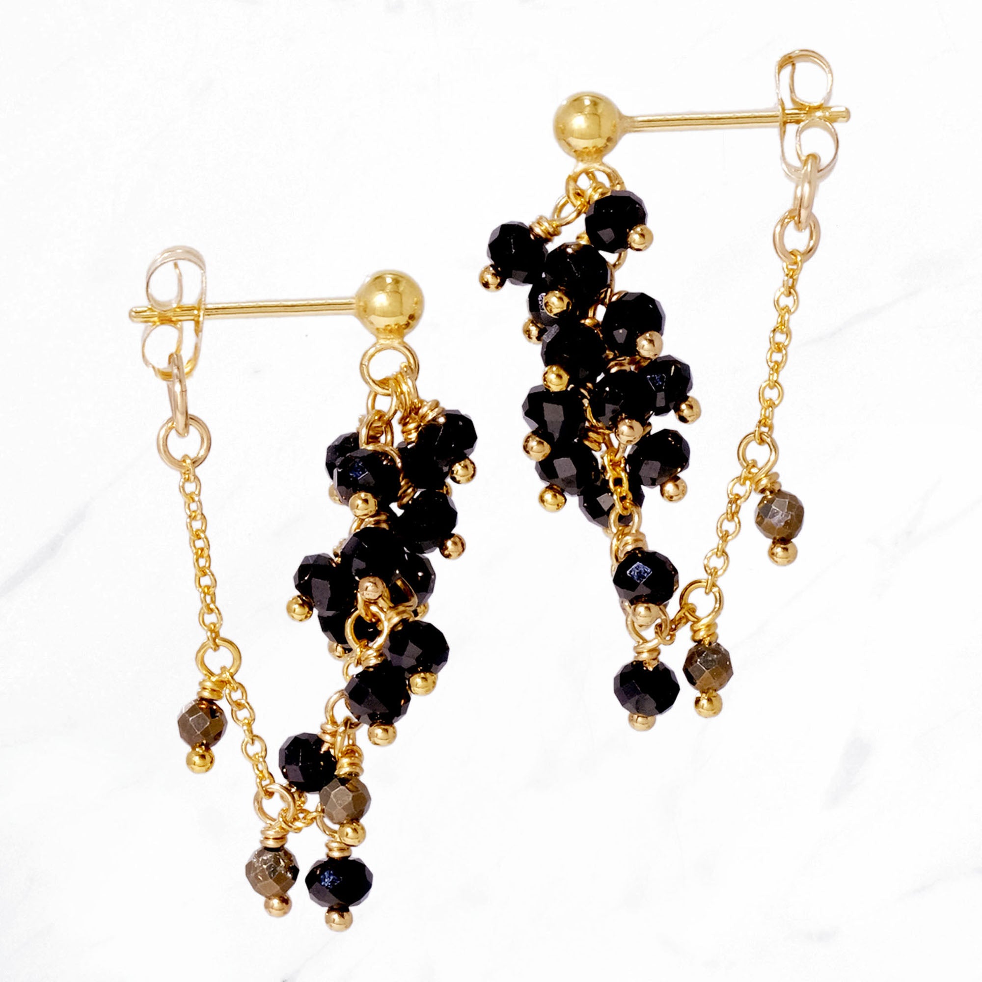 Mulberry Black Spinel Earrings S