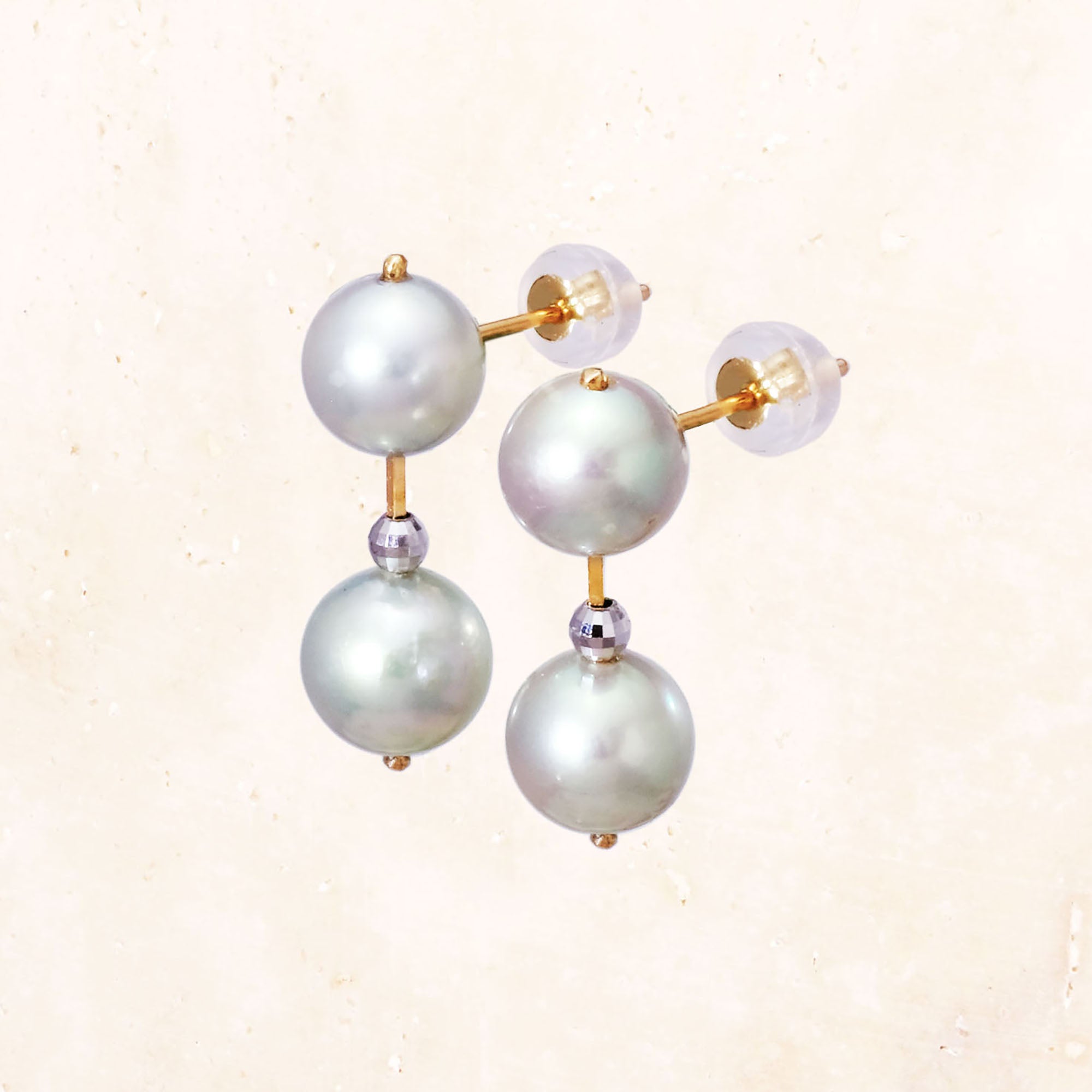 10K Akoya Pearl 2-Piece Earrings