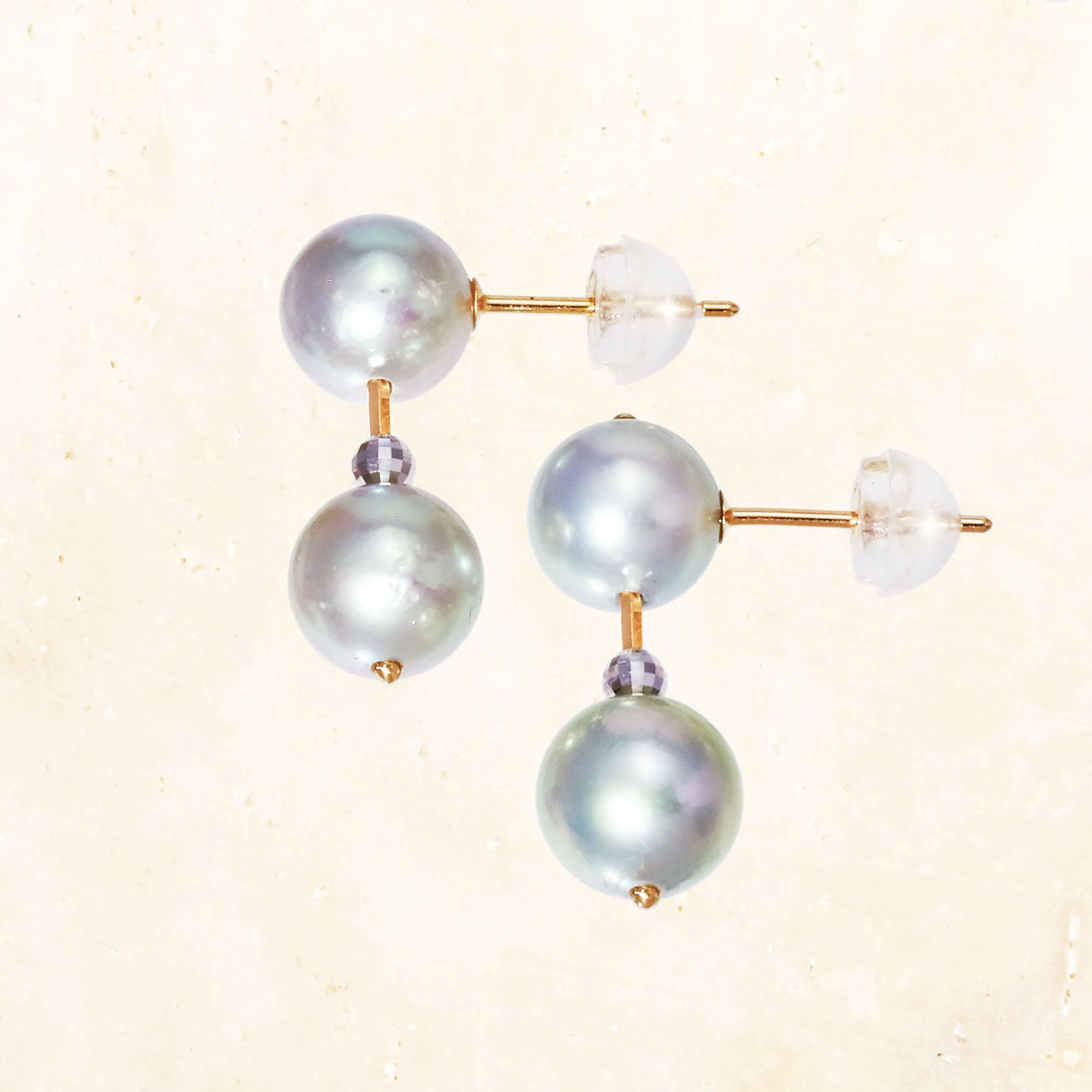 10K Akoya Pearl 2-Piece Earrings