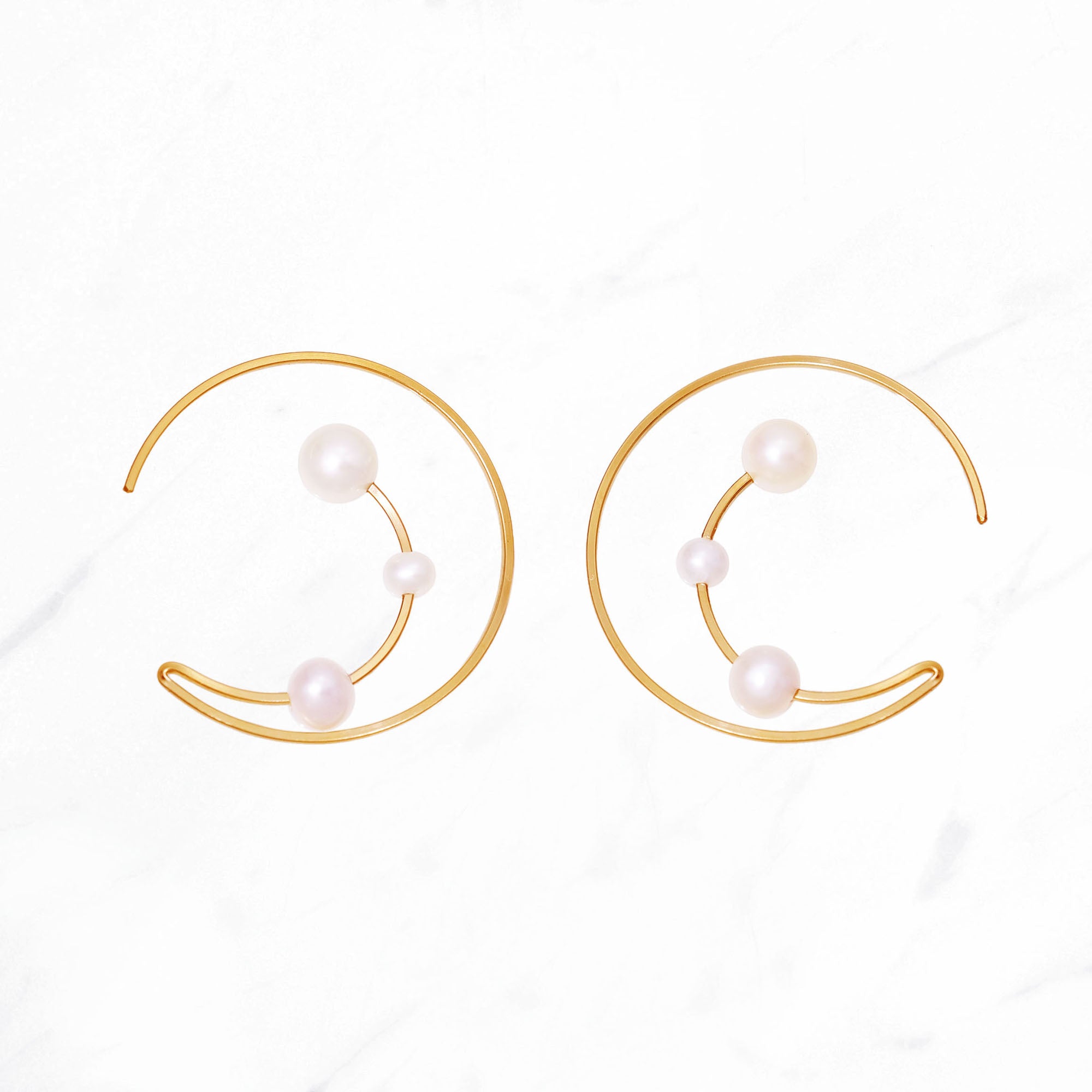 Arc Half Hoop Earrings
