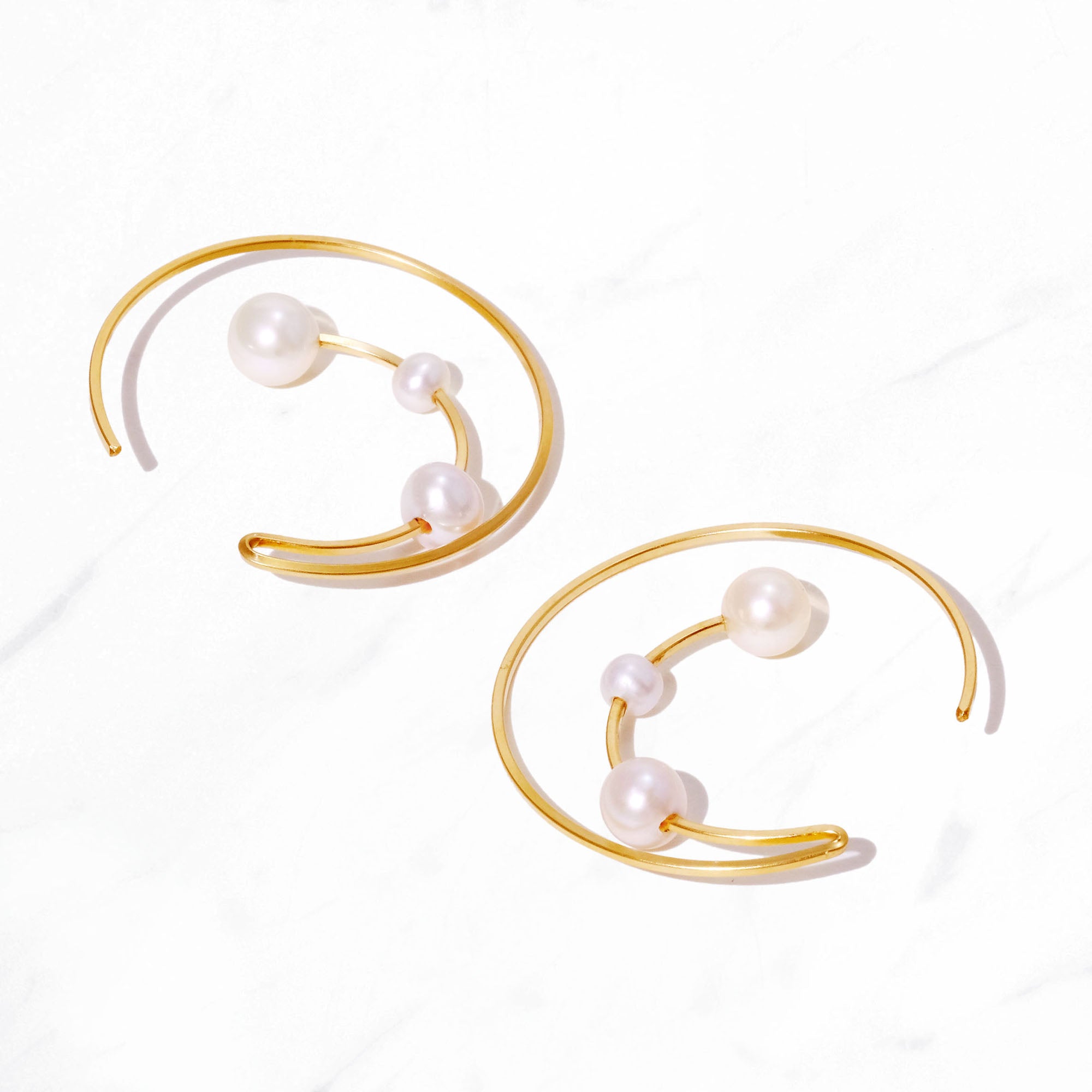 Arc Half Hoop Earrings