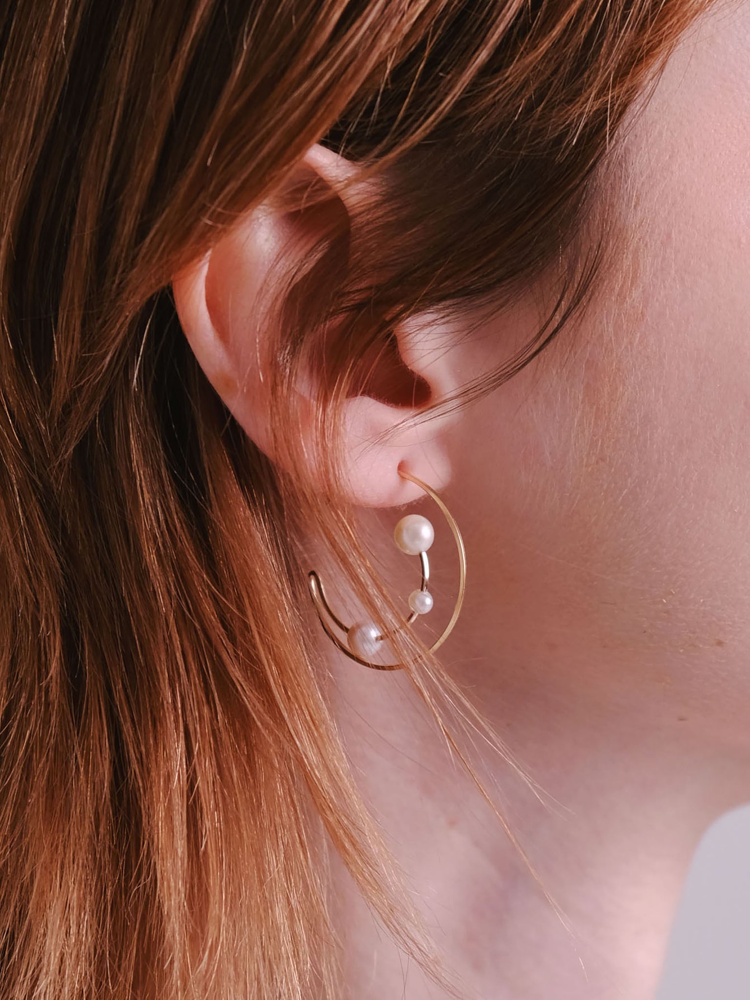 Arc Half Hoop Earrings