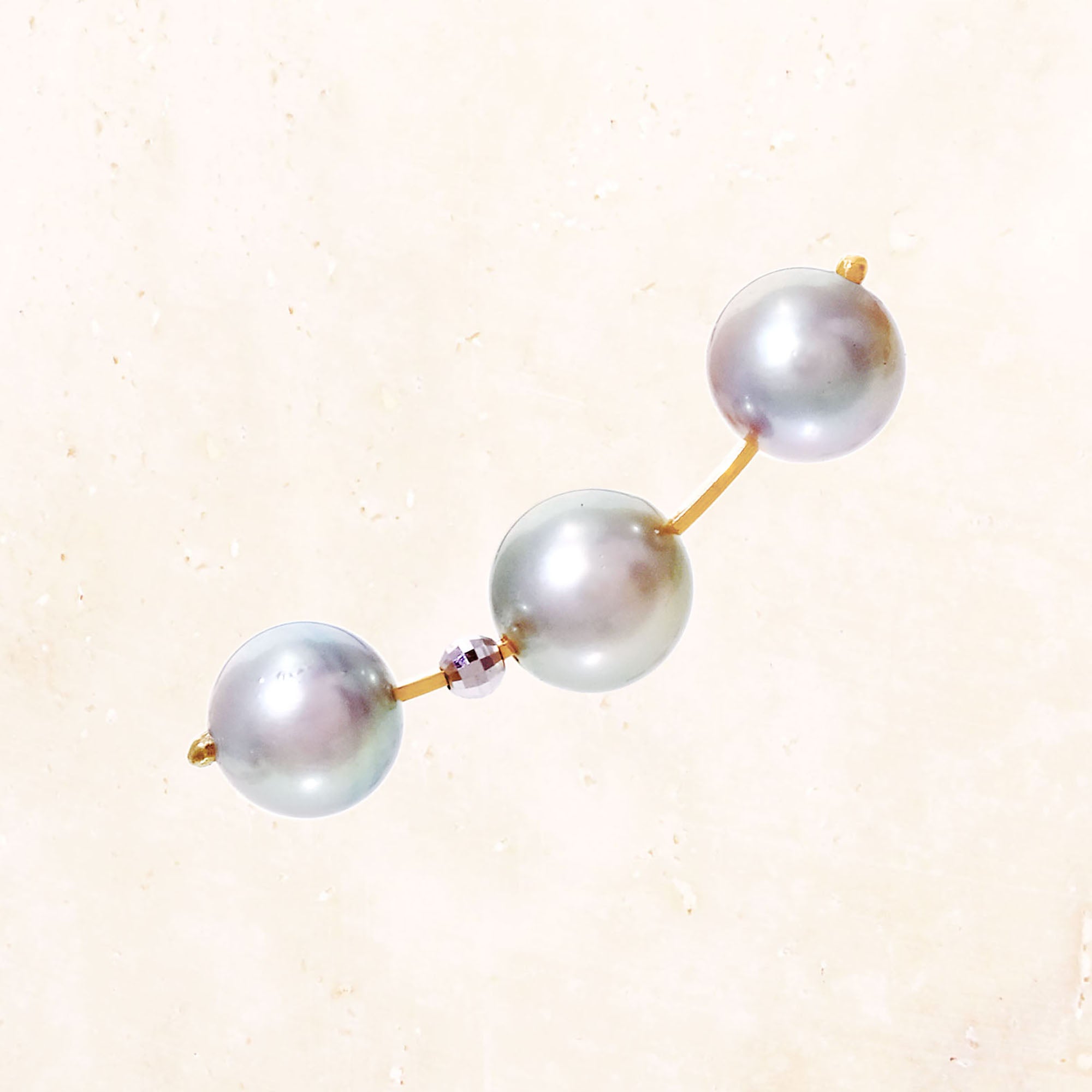 10K Akoya Pearl 3-Piece Earring