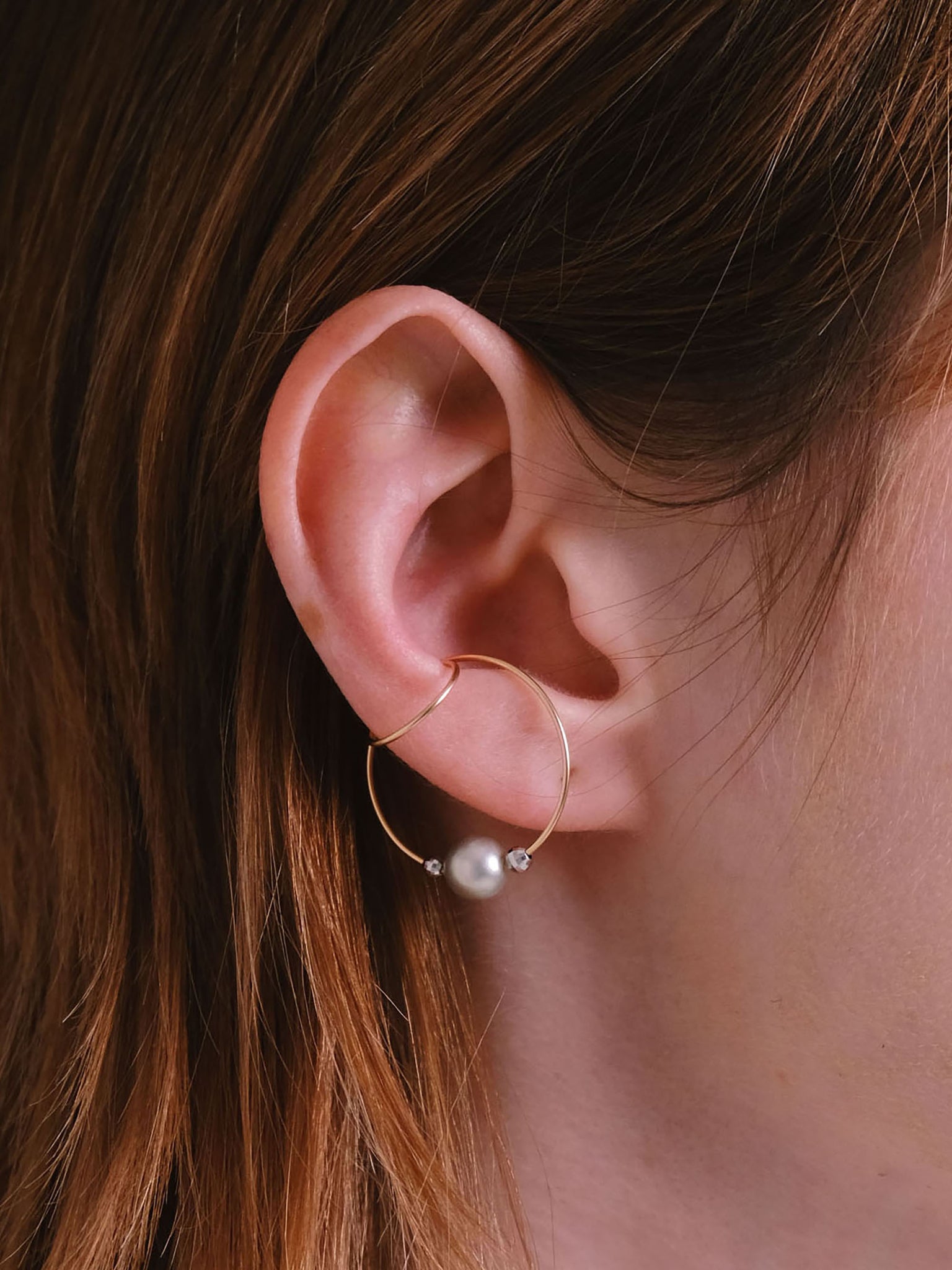 10K Akoya Pearl Ear Cuff