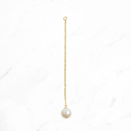 Pearl Star Shaped Drop-chain Earrings