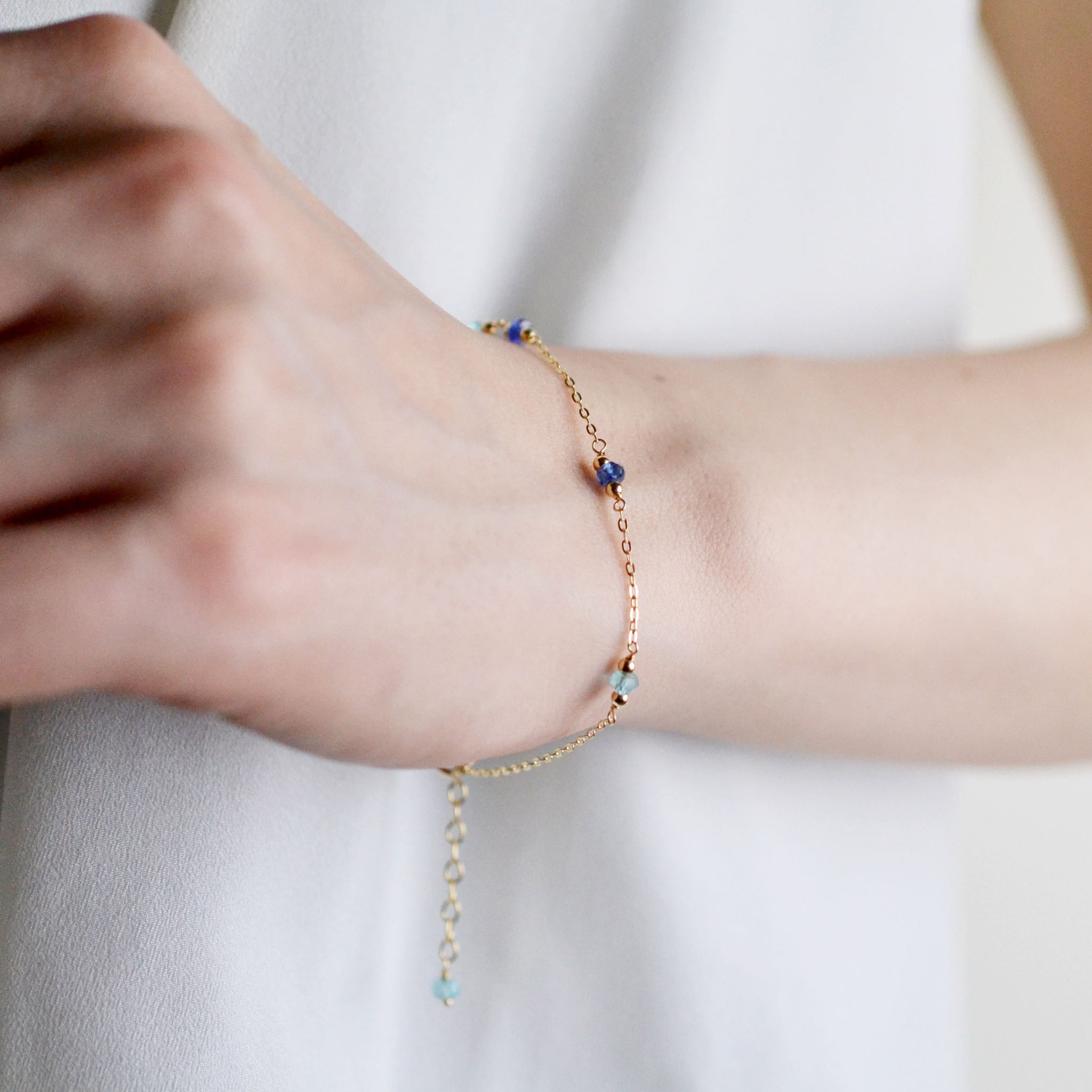 Natural Gemstones Bracelet (Blue)
